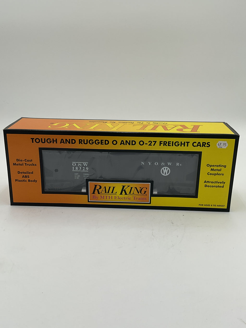 MTH 30-7015 D New York Ontario & Western 4-Bay Hopper w/ Coal Load