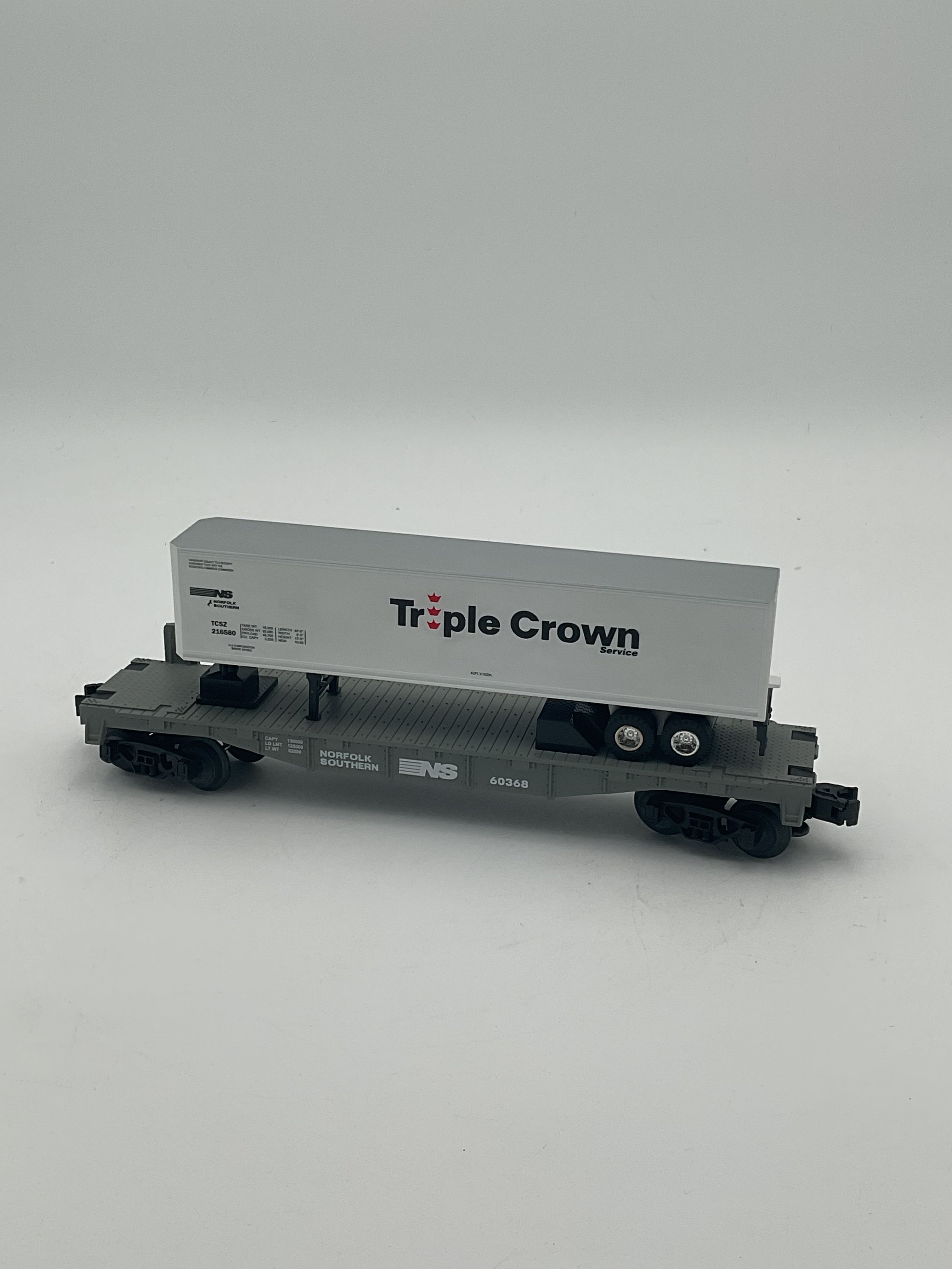 MTH 30-7616 Norfolk Southern Flatcar with Trailer