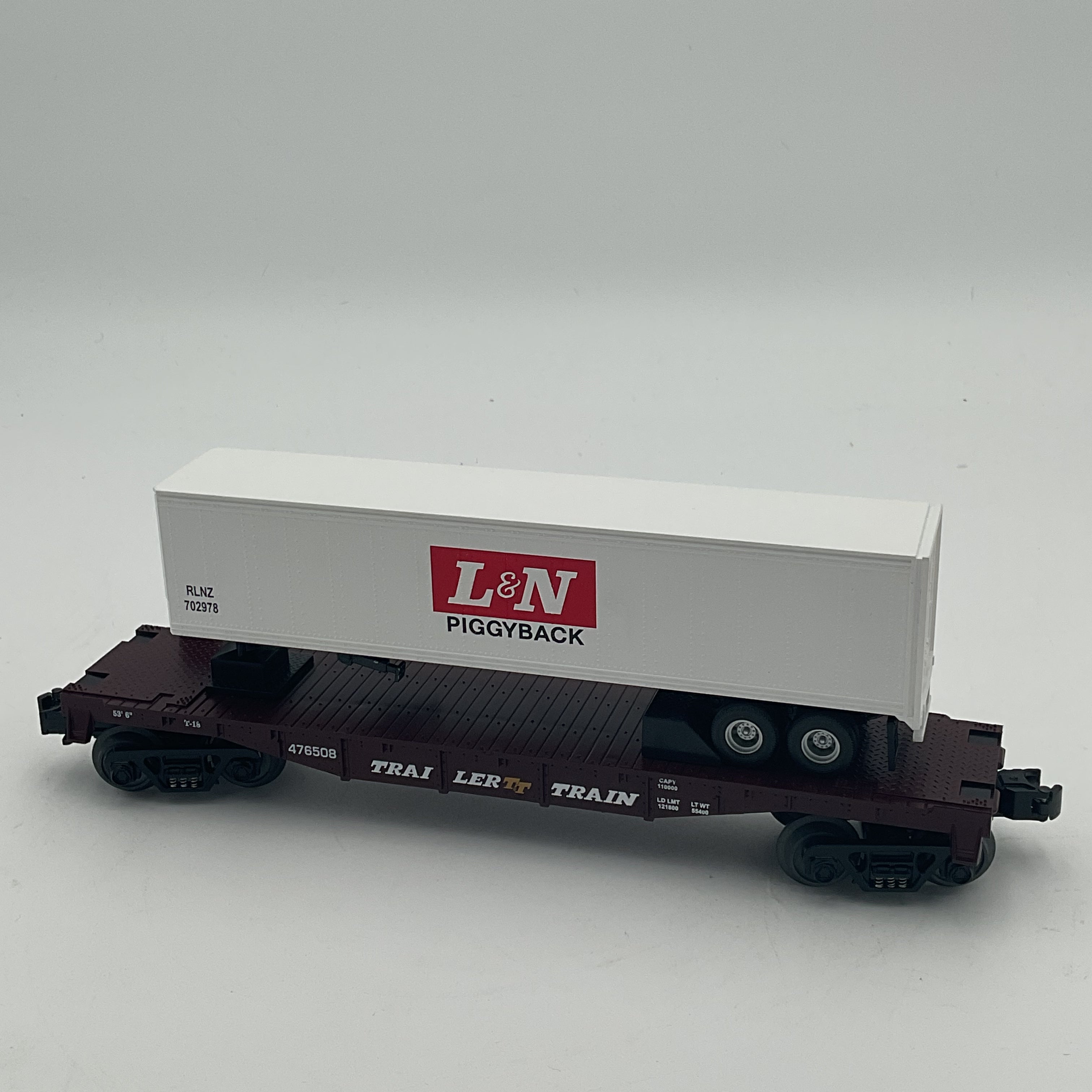 MTH 30-7008 Louisville & Nashville Flatcar w/ Trailer
