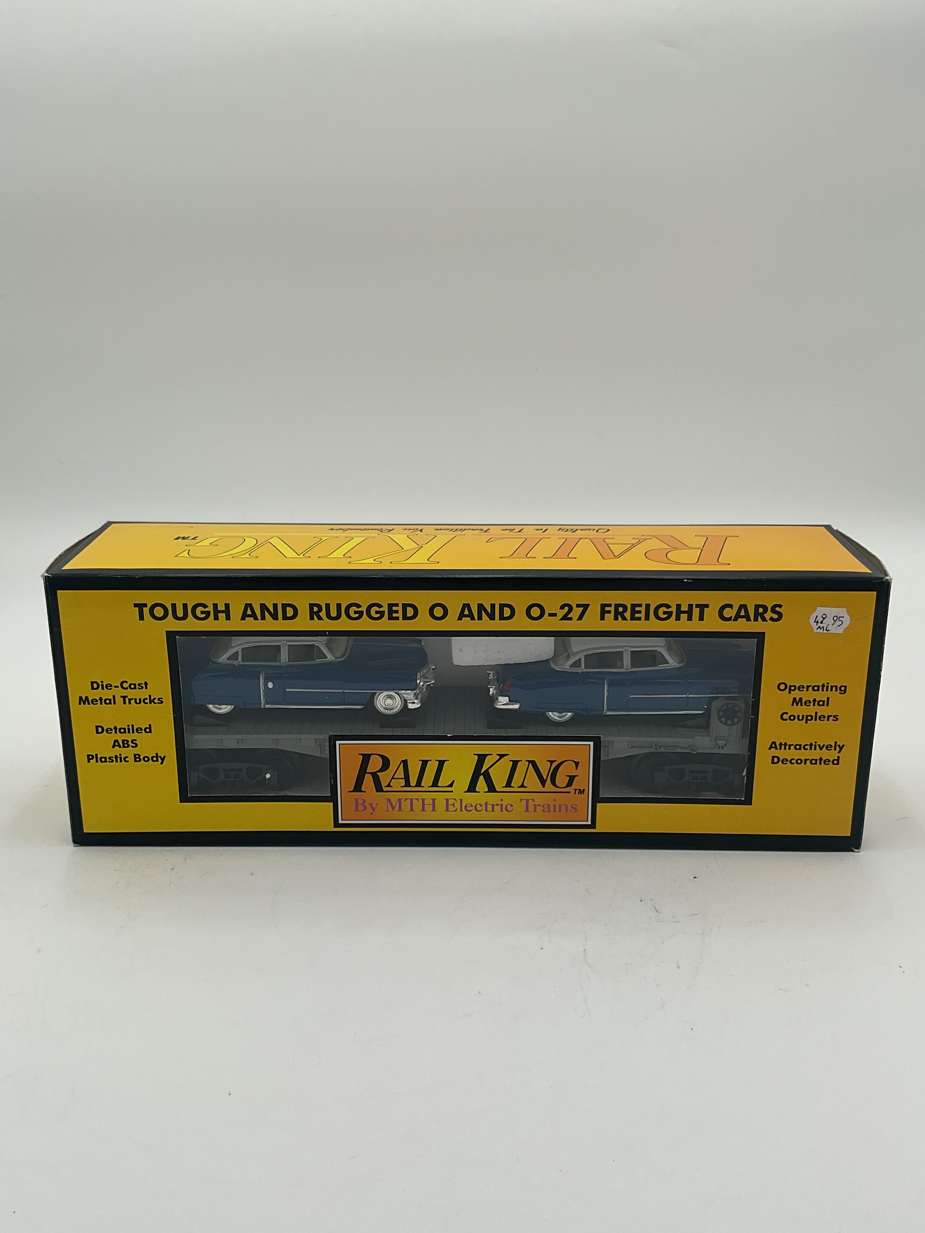 MTH RK-7607L MTH Lines with Ertl 52 Cadillacs Semi-Scale Flat Car