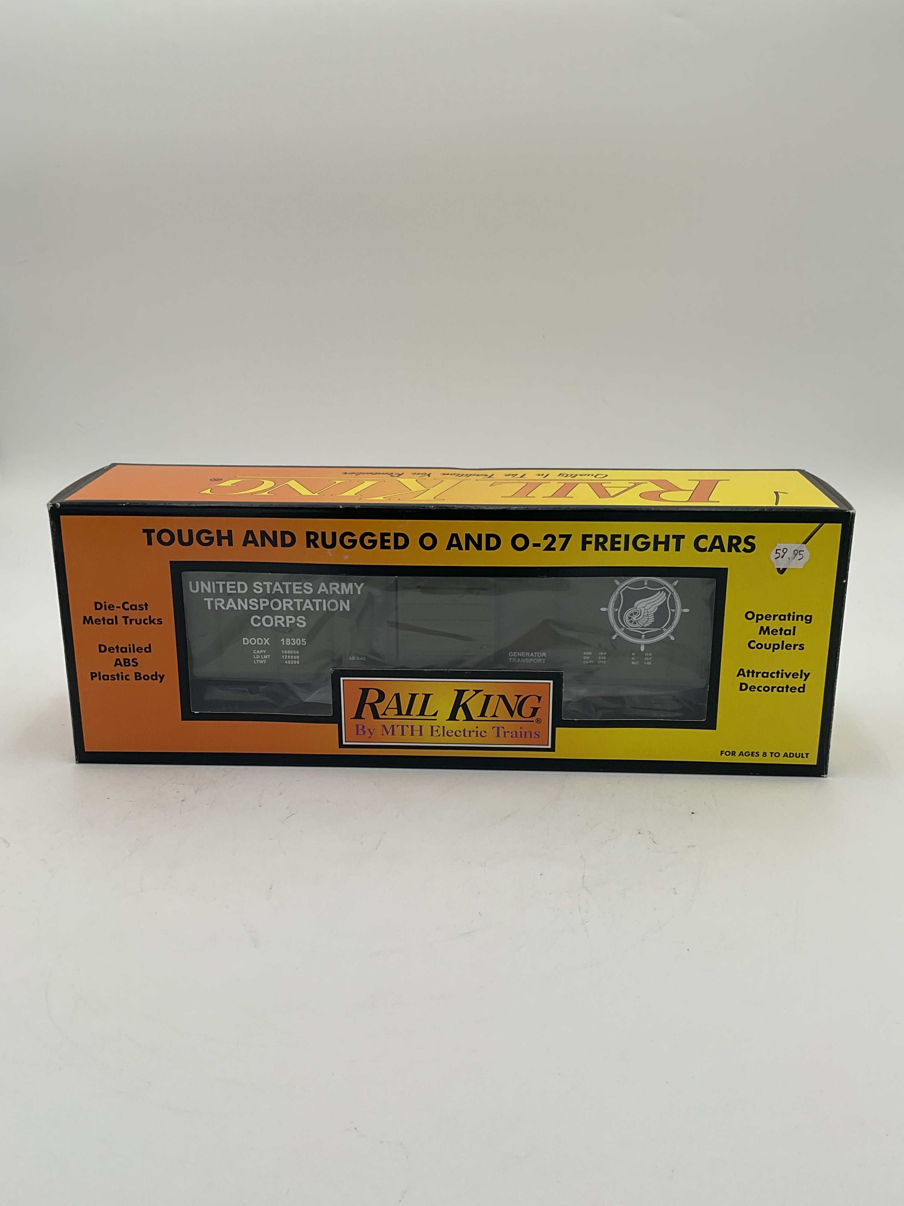 MTH 30-74225 U.S. Army Rounded Roof Box Car w/ Generator
