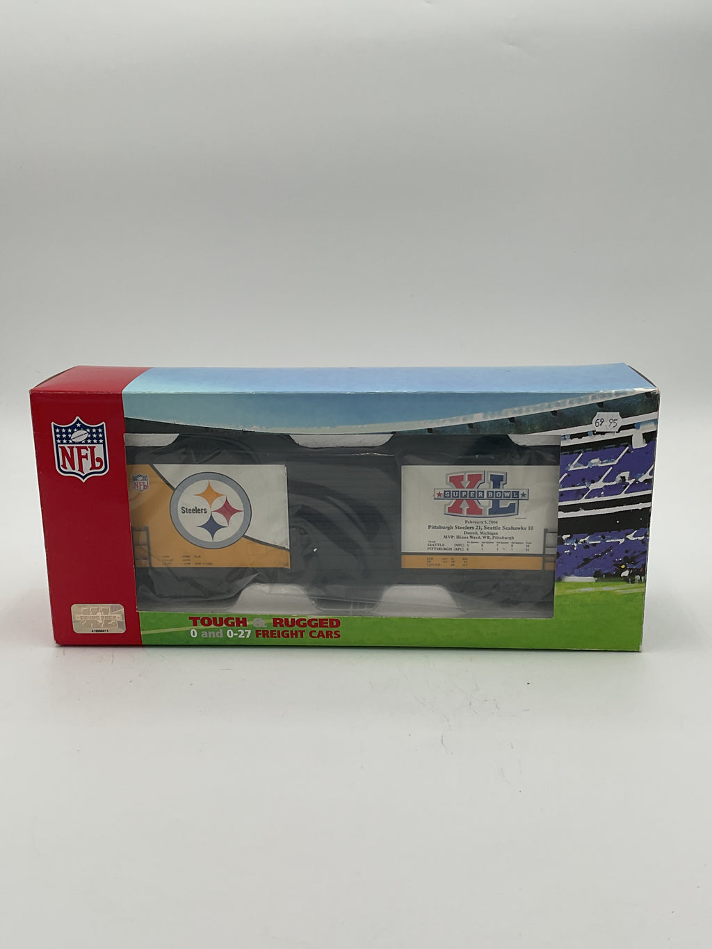 MTH 30-74362 NFL- Pittsburgh Steelers- Super Bowl XL Champs 40’ High Cube Box Car