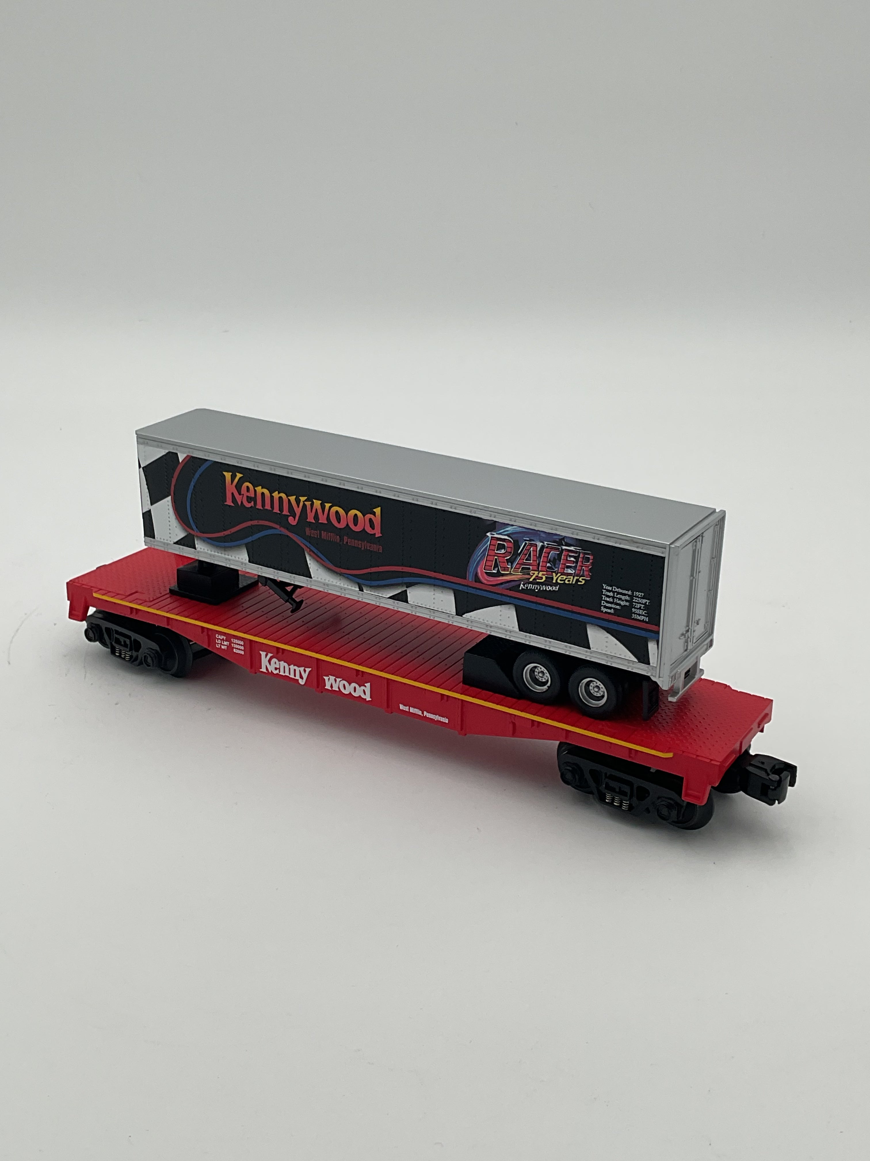 MTH 30-76190 Kennywood Park Racer Flat Car w/ Trailer