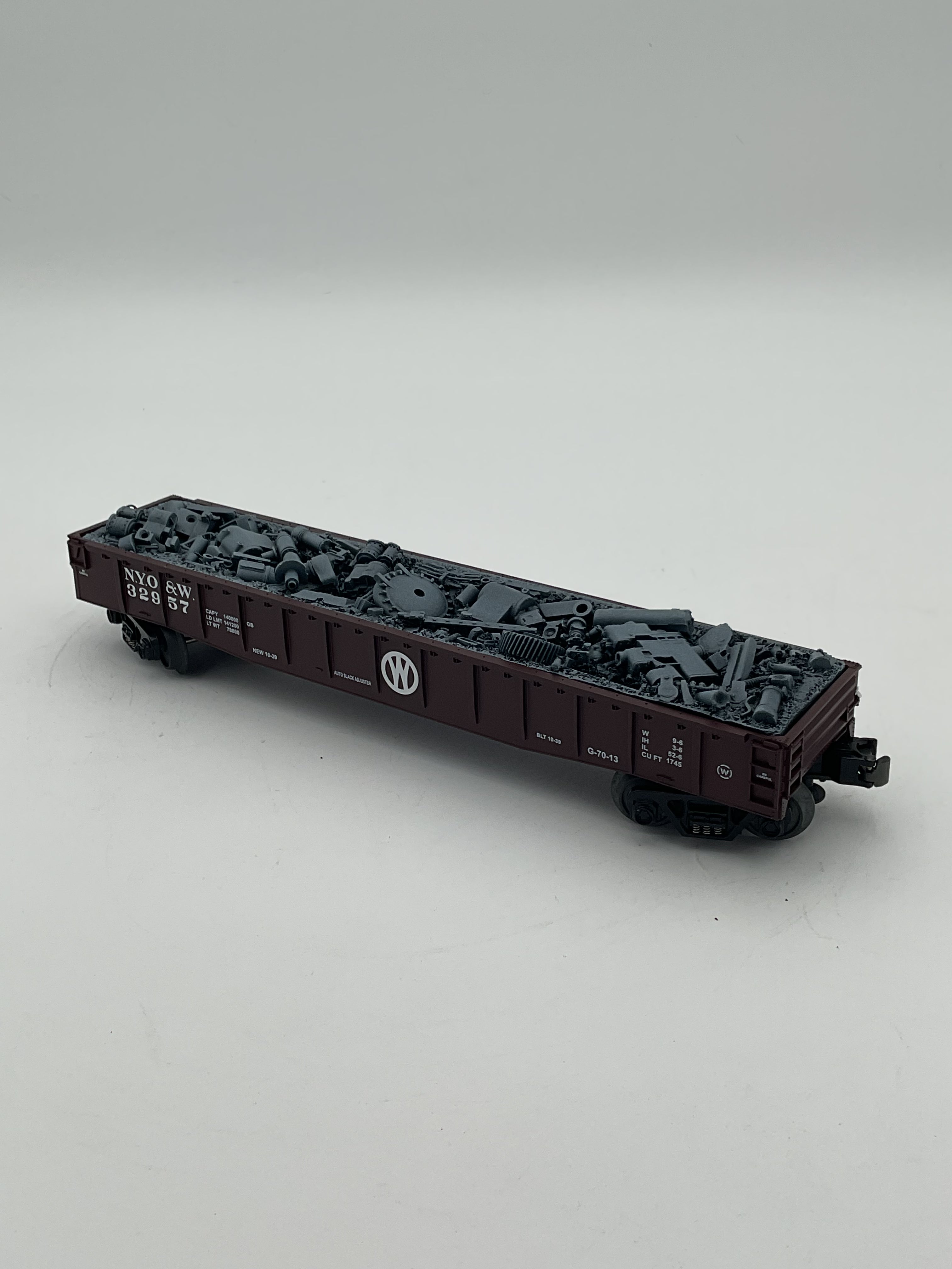 MTH 30-7025B New York Ontario & Western Gondola w/ Junk Load