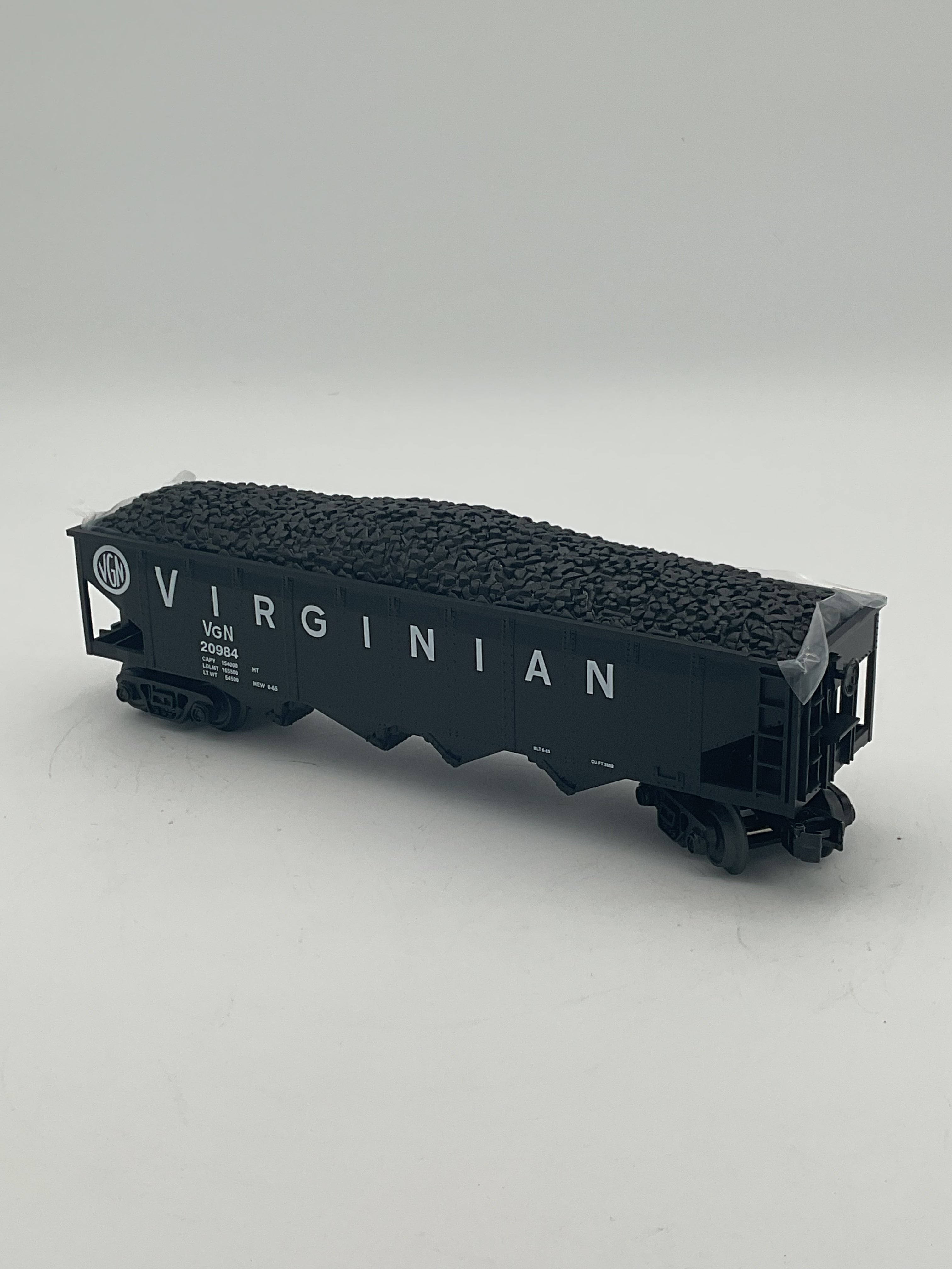 MTH 30-70137C Virginian 4-Bay Hopper Car w/ Coal Load