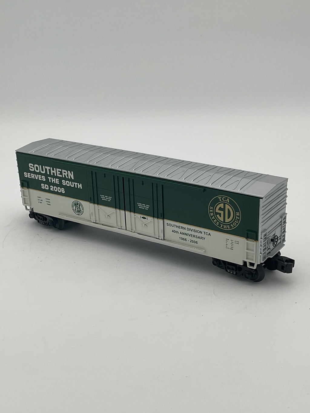 MTH 30-74403 TCA Southern Division 40th Anniversary -2006 50’ Double Door Plugged Boxcar