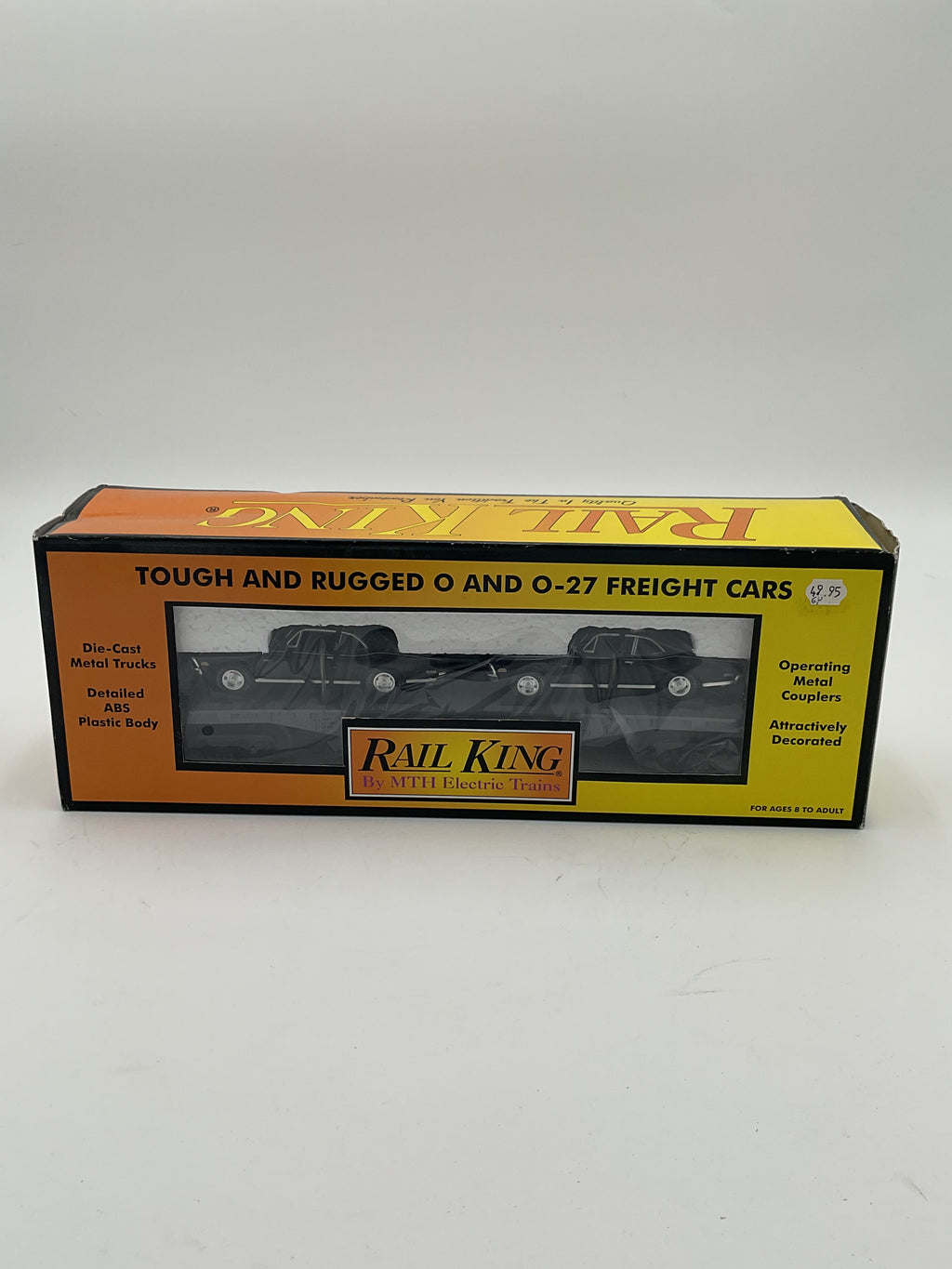 MTH 30-7661 Auto Transport Flatcar w/ Ertl ‘70 Nova’s