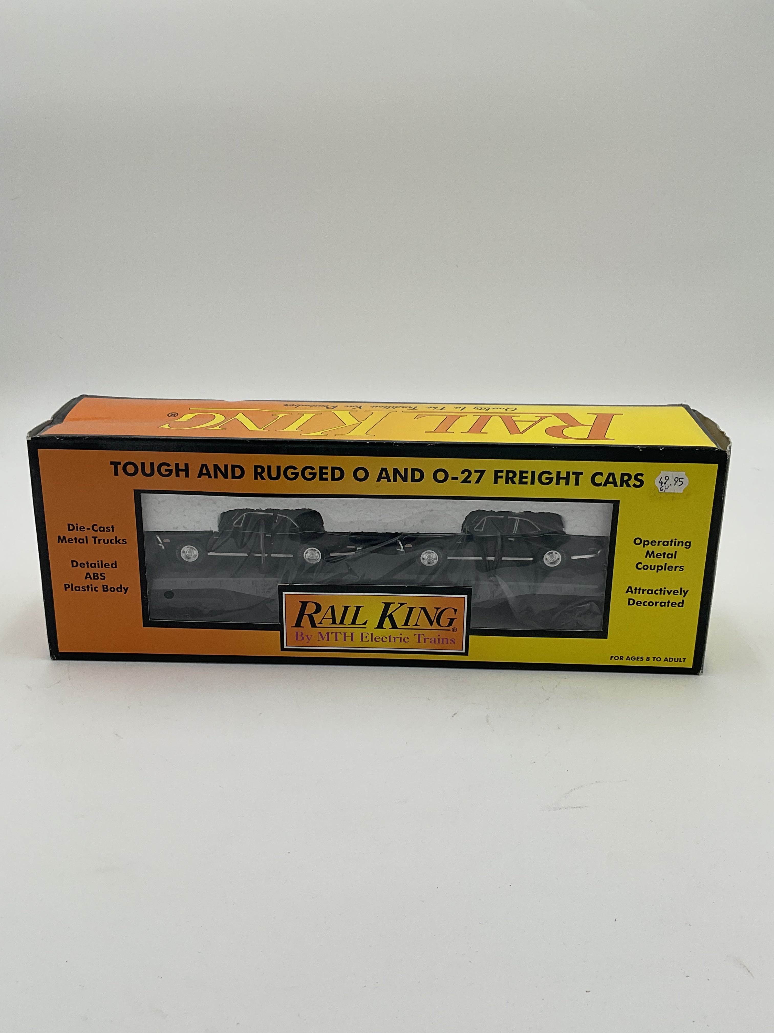 MTH 30-7661 Auto Transport Flatcar w/ Ertl ‘70 Nova’s