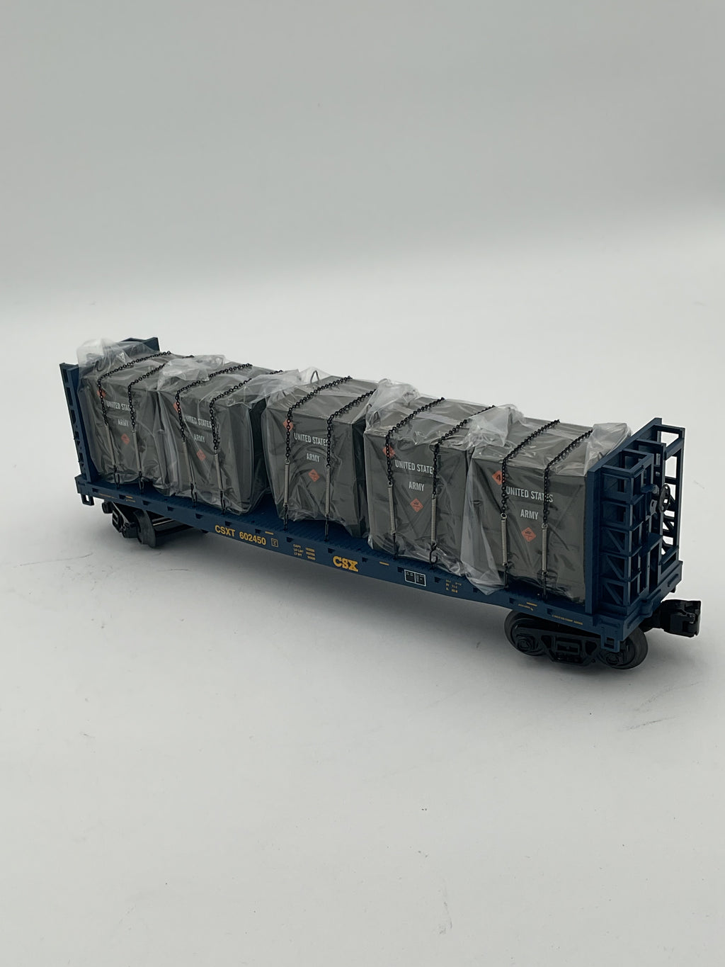MTH 30-76602 CSX Bulkhead Flat Car w/ LCL Containers