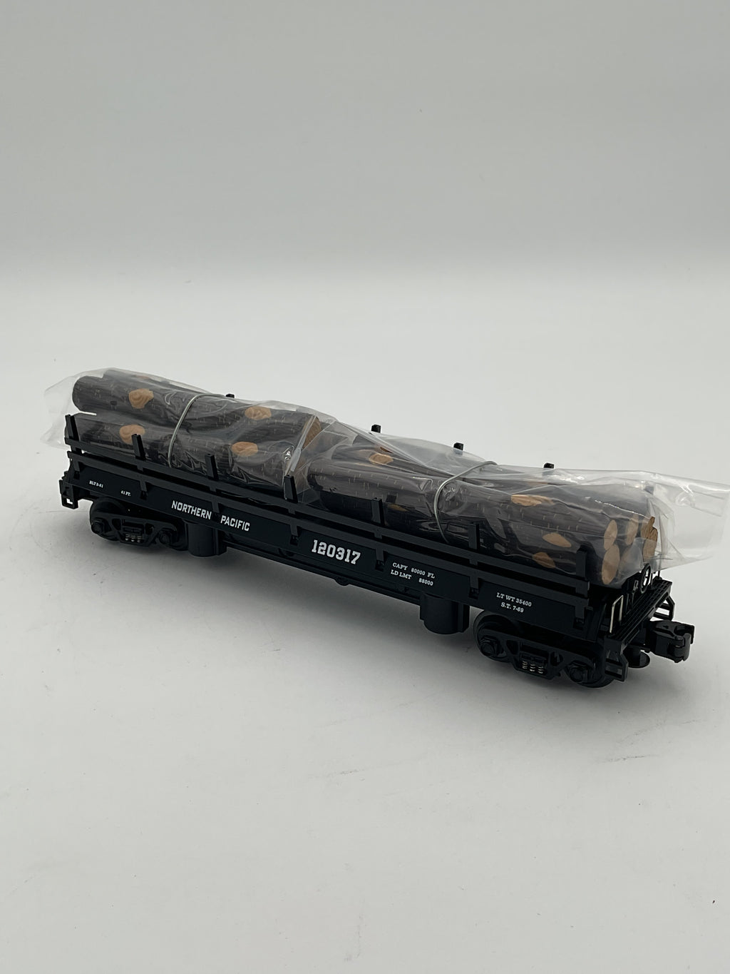 MTH 30-7649 Northern Pacific Operating Flatcar w/ Logs