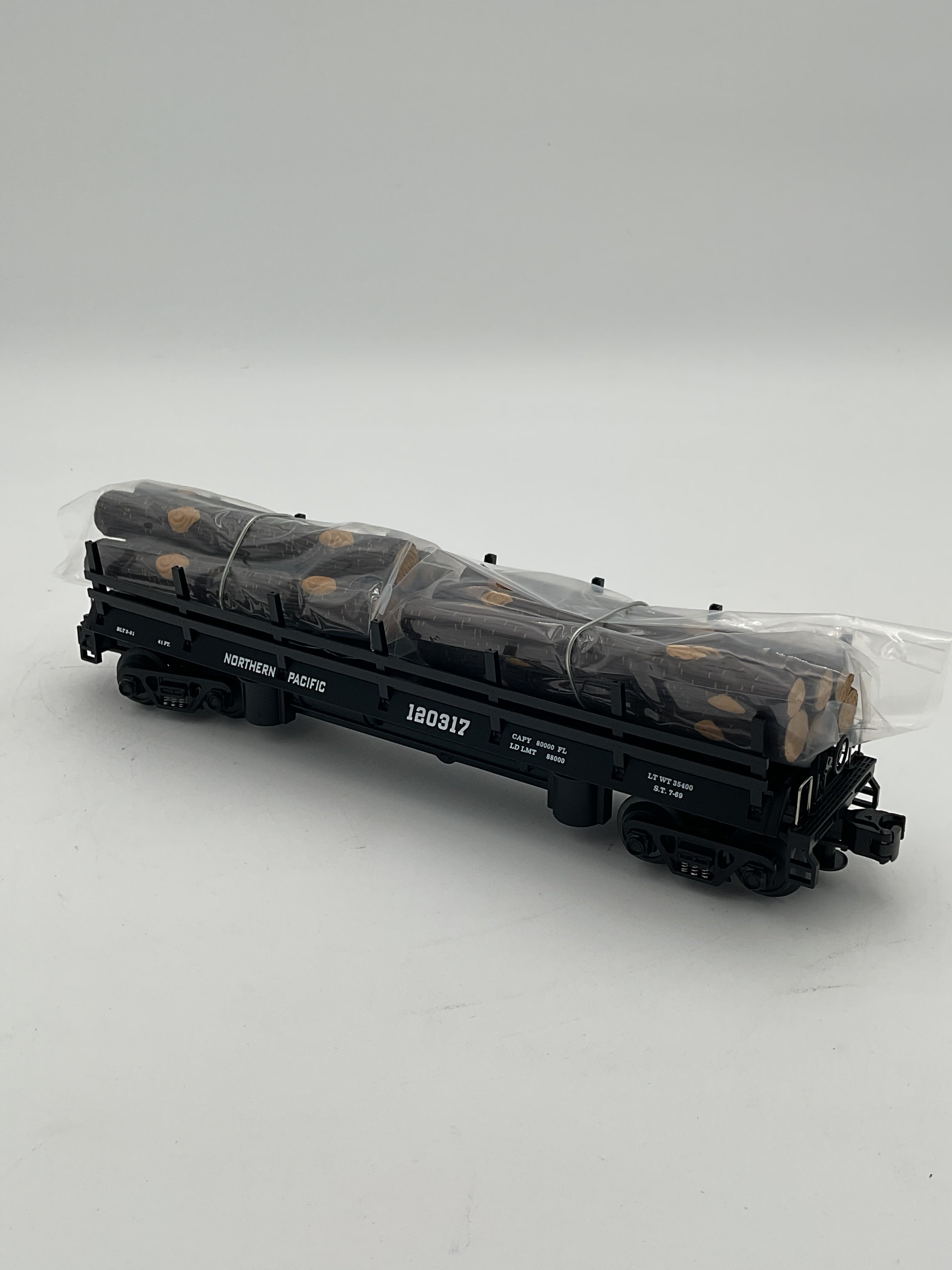 MTH 30-7649 Northern Pacific Operating Flatcar w/ Logs