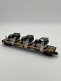 MTH 20-92356E U.S. Army Flat Car w/ (3) Willy’s Transport Vehicles