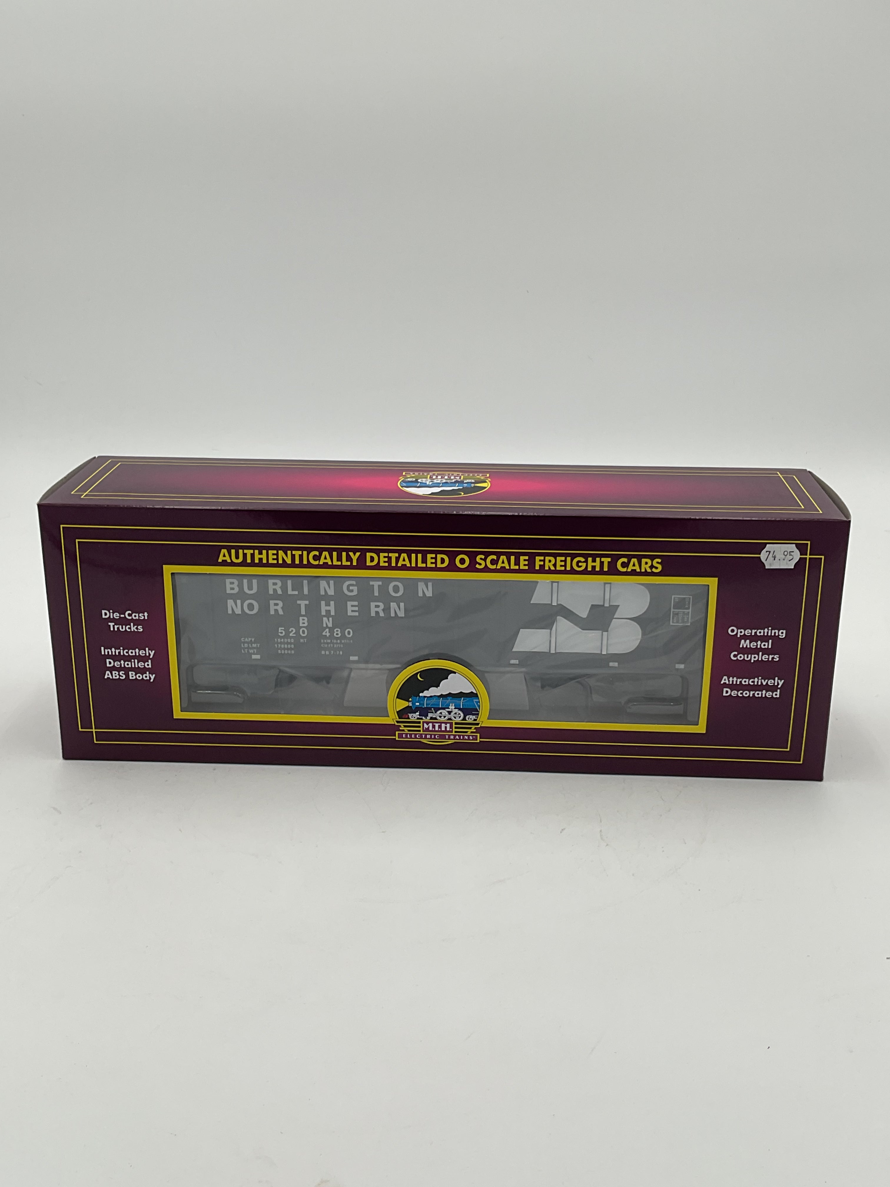 MTH 20-92361 Burlington Northern 70-ton 3-Bay Hopper Car w/ Coal Load