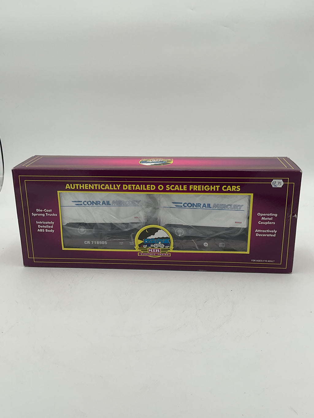 MTH 20-9009B Conrail Flatcar w/ 20’ Trailers