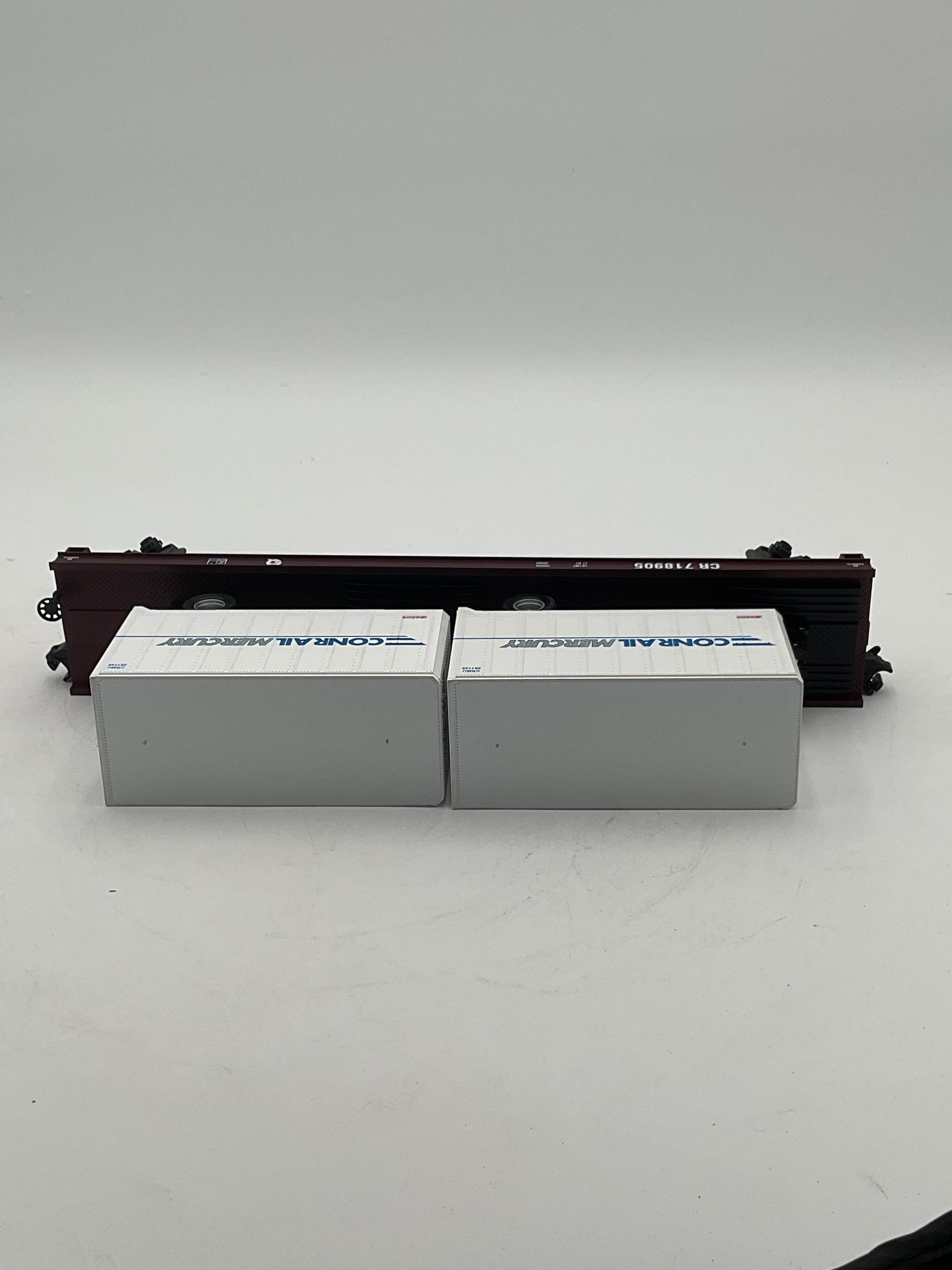 MTH 20-9009B Conrail Flatcar w/ 20’ Trailers