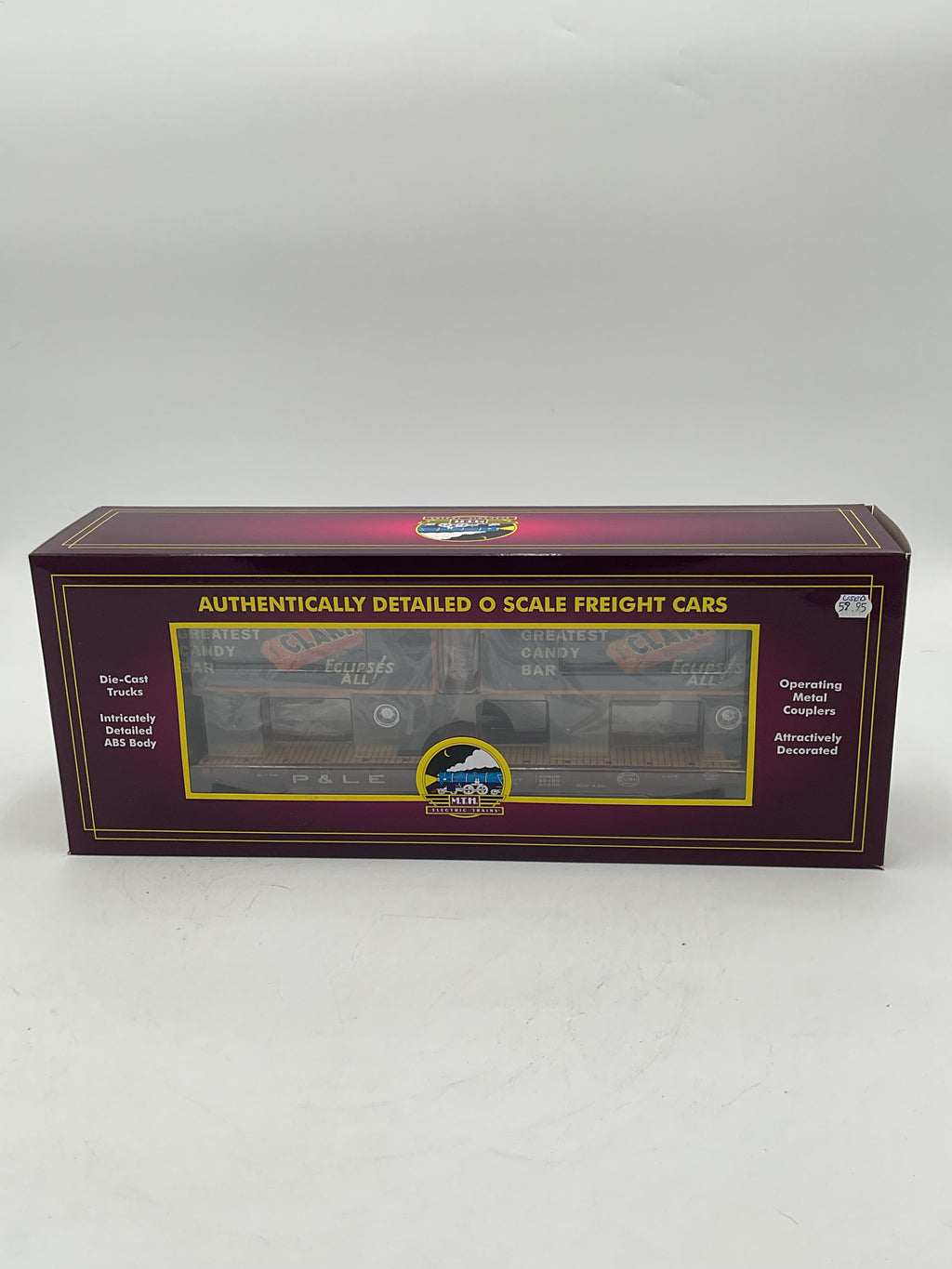 MTH 95509 Pittsburgh & Lake Erie (#1157) Flat Car w/ (2) PUP Trailers