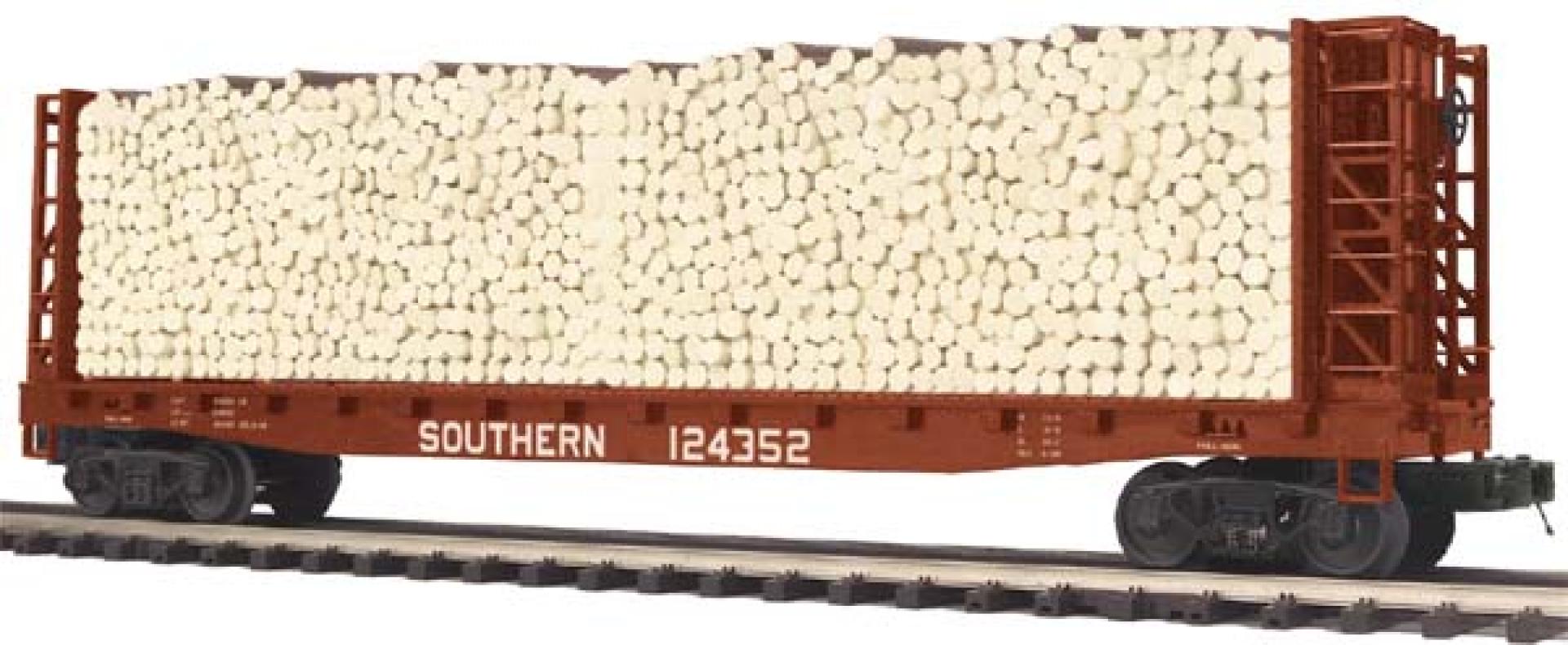 MTH 10-98896 Southern (124352) Flat Car - w/Bulkheads & Log Load