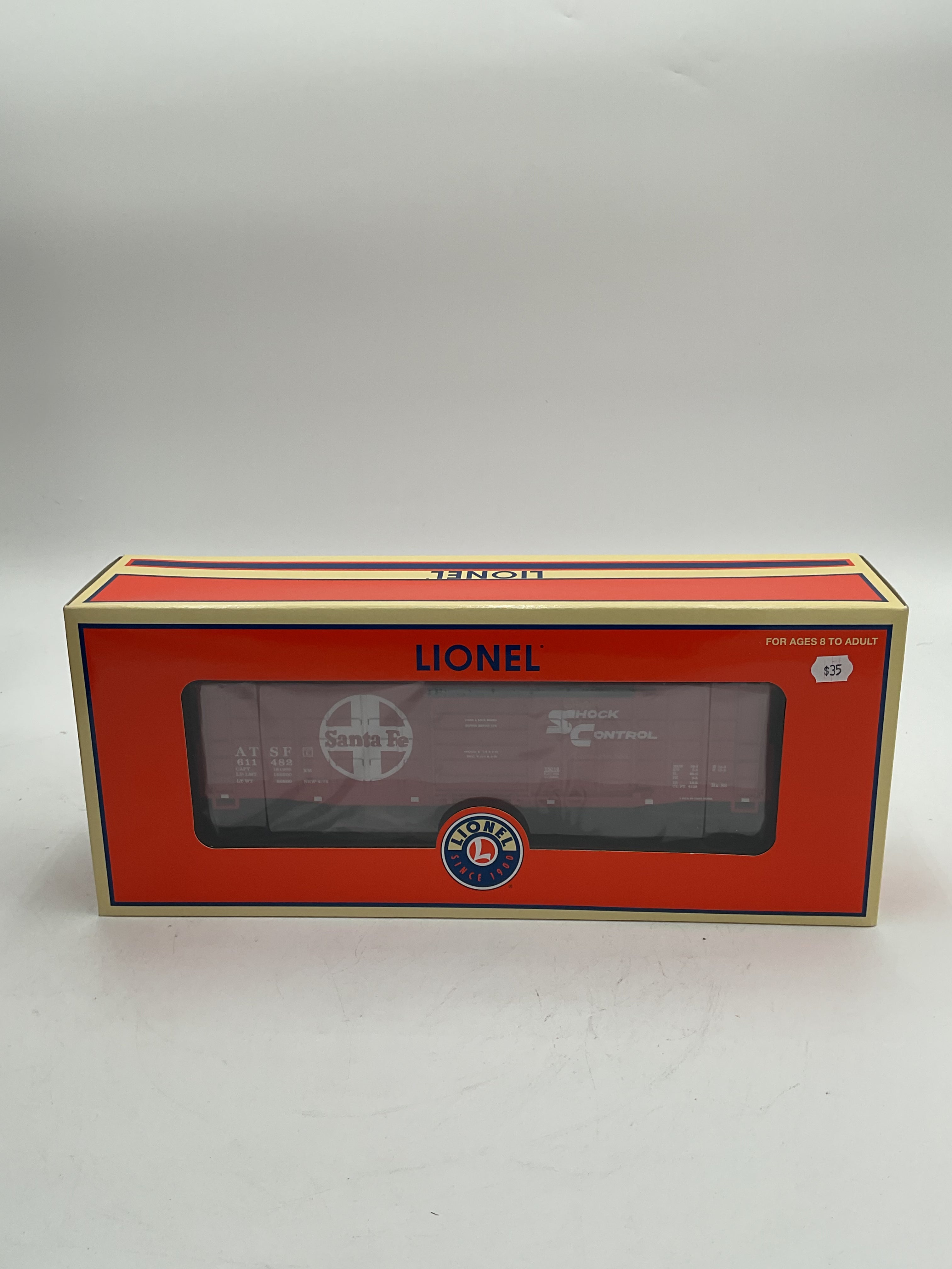 Lionel O 15019 Santa Fe Waffle Side Boxcar