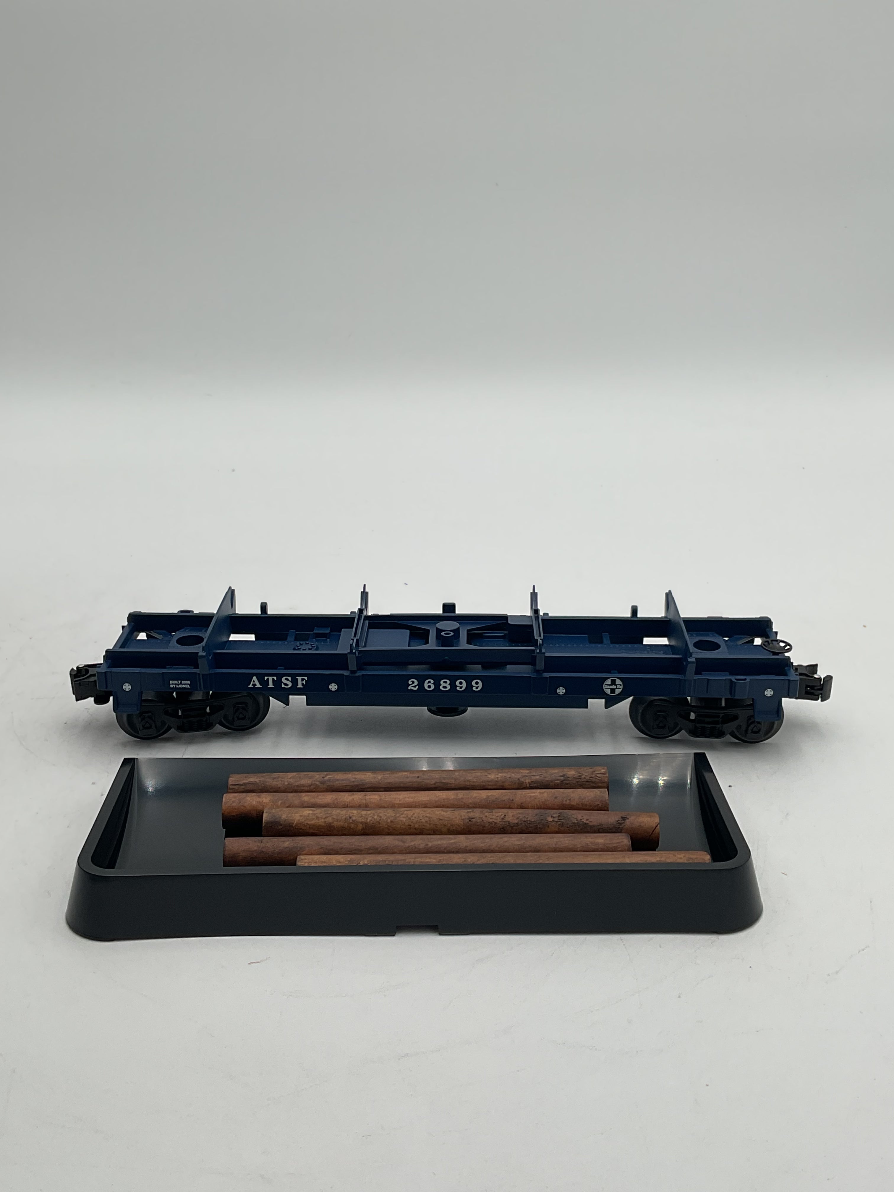 Lionel O 26899 Santa Fe Log Dump Car