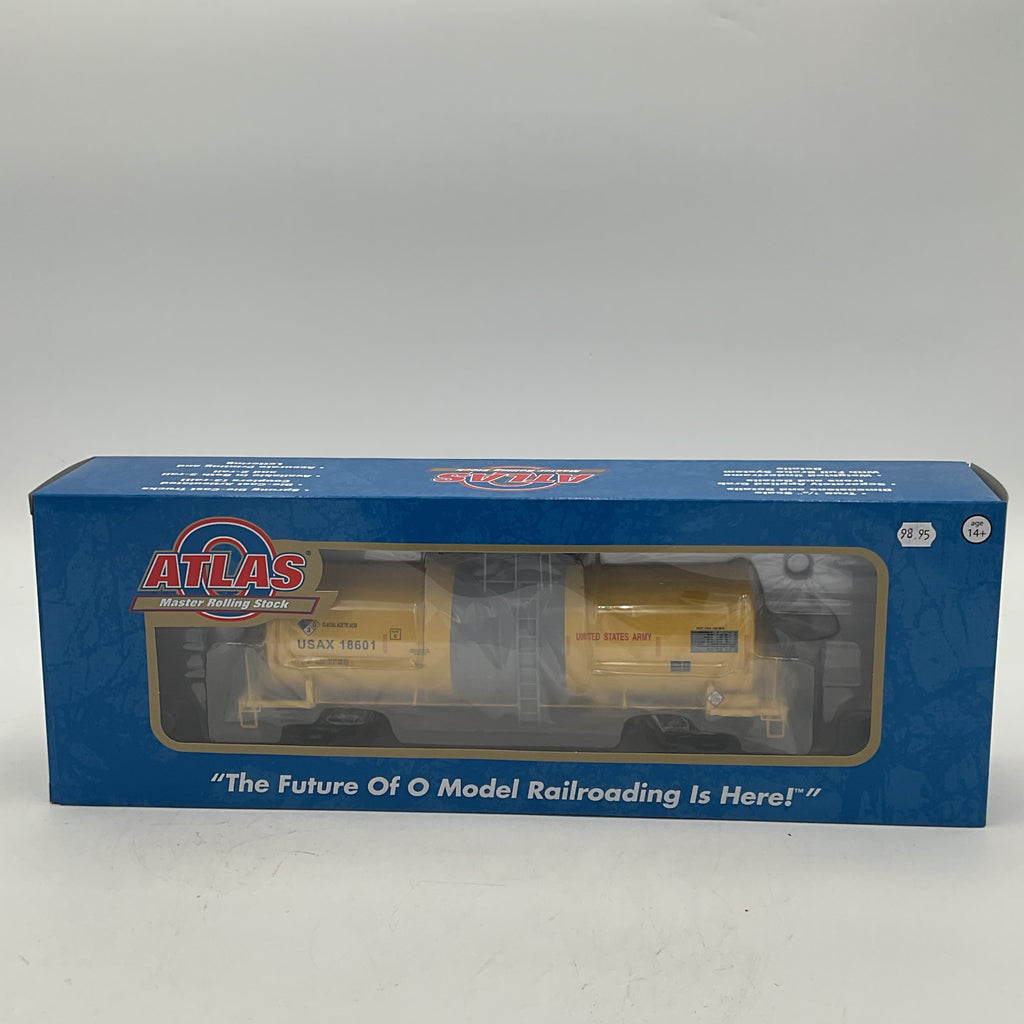 Atlas O 3001467-2 Trinity 17,600 gallon Corn Syrup Tank [3 Rail] U.S. Army (Yellow) #18601