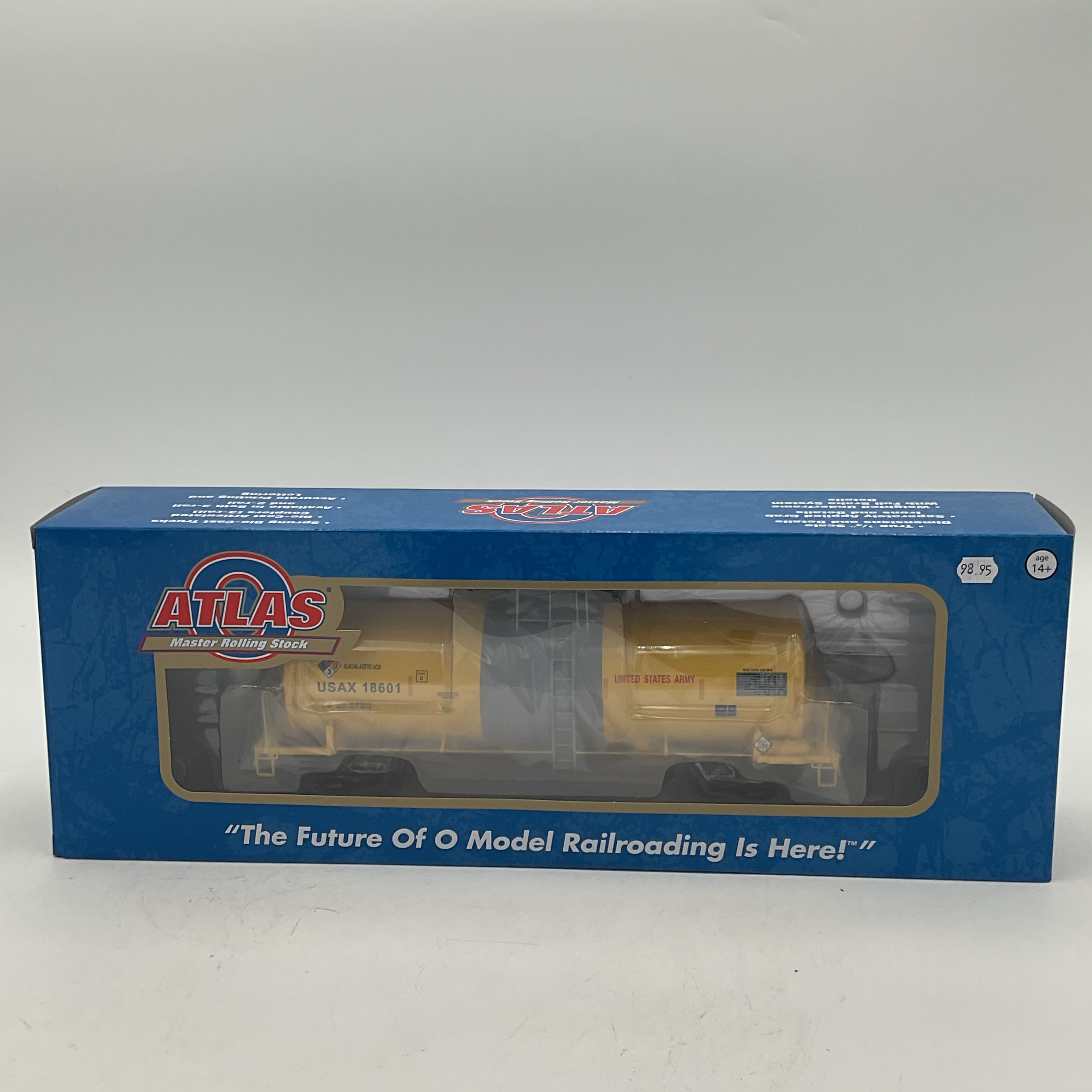 Atlas O 3001467-2 Trinity 17,600 gallon Corn Syrup Tank [3 Rail] U.S. Army (Yellow) #18601
