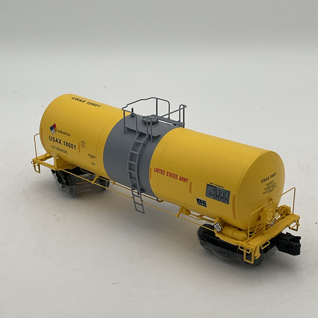 Atlas O 3001467-2 Trinity 17,600 gallon Corn Syrup Tank [3 Rail] U.S. Army (Yellow) #18601