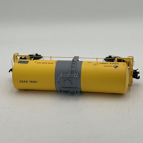 Atlas O 3001467-2 Trinity 17,600 gallon Corn Syrup Tank [3 Rail] U.S. Army (Yellow) #18601