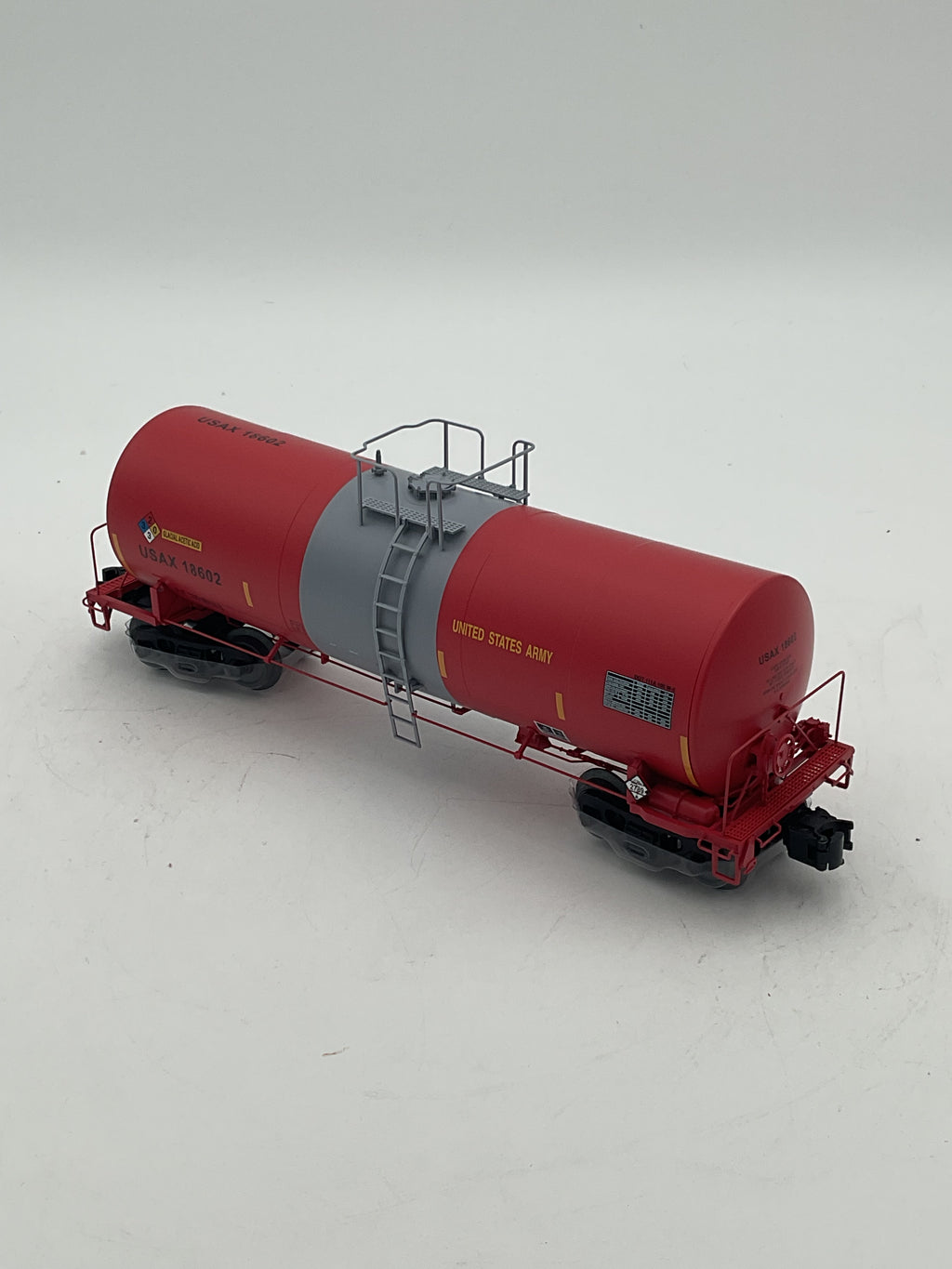 Atlas 3001456-2 O Trinity 17,600 gallon Corn Syrup Tank [3 Rail] US Army (Red) #18802