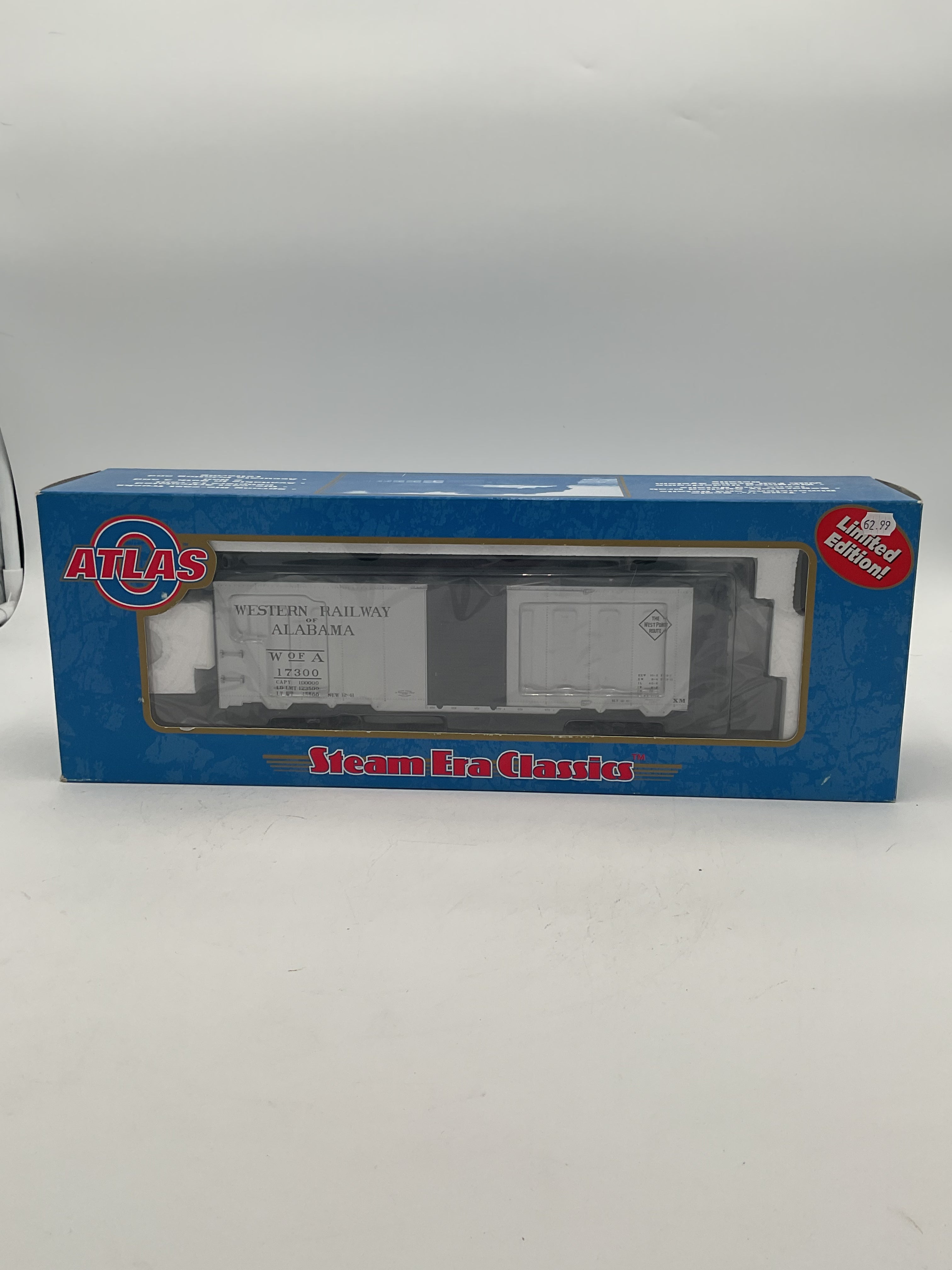 Atlas O 8575-1 1937 40’ AAR Single Door Car  Western Railway of Alabama #17300 [3 Rail]