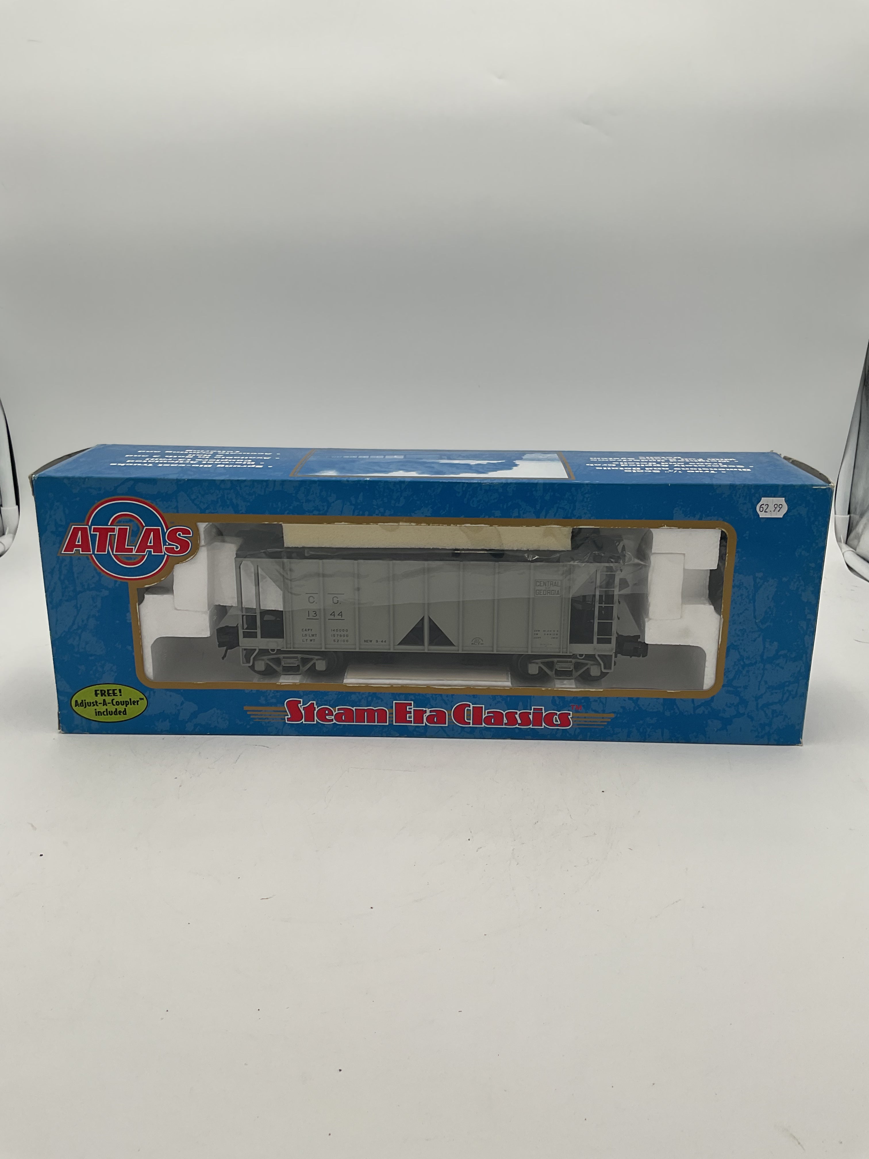 Atlas O 8360-2 ACF 70 Ton Covered Hopper Car Central of Georgia #1334 [3 Rail]
