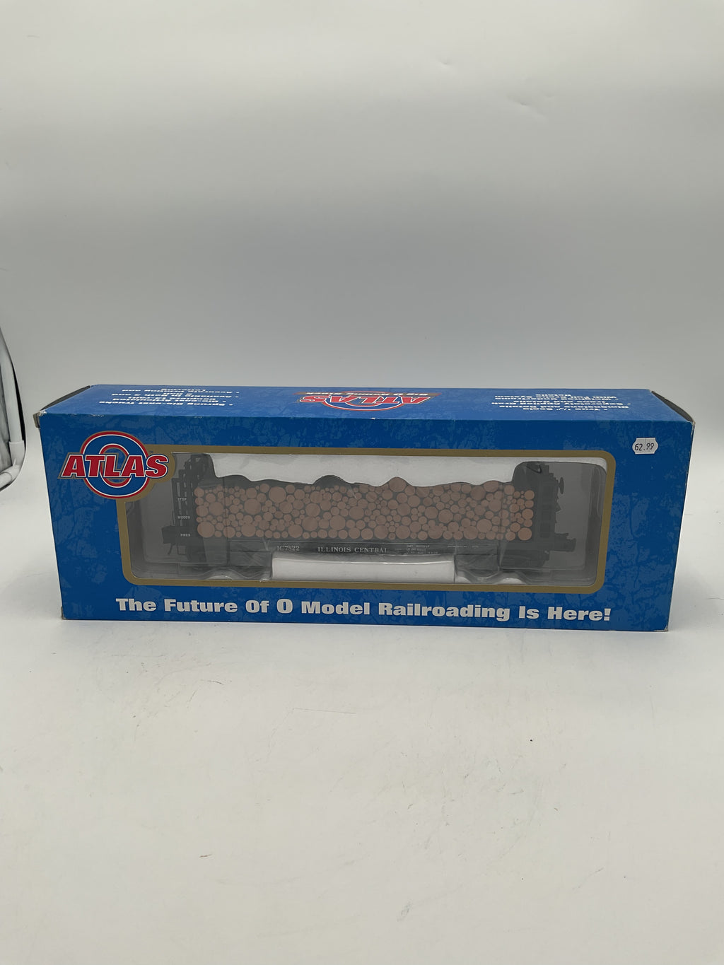 Atlas O 6279-2 GSC Pulpwood Flat Car Illinois Central #7822 (3 Rail)