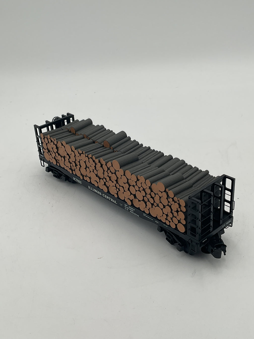 Atlas O 6279-2 GSC Pulpwood Flat Car Illinois Central #7822 (3 Rail)