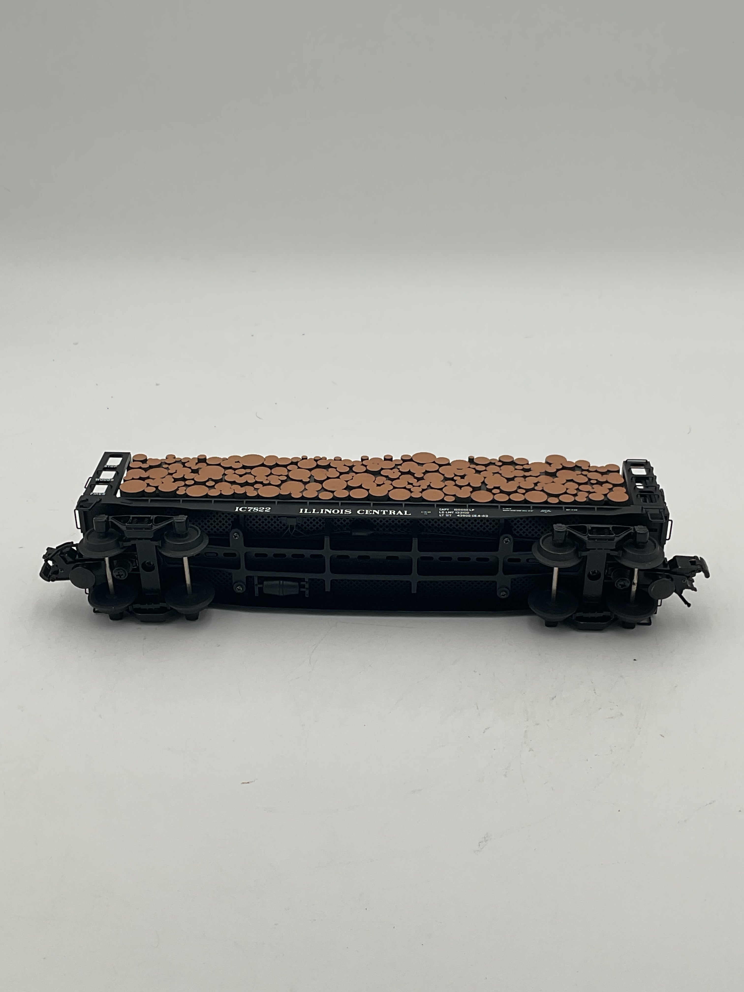Atlas O 6279-2 GSC Pulpwood Flat Car Illinois Central #7822 (3 Rail)