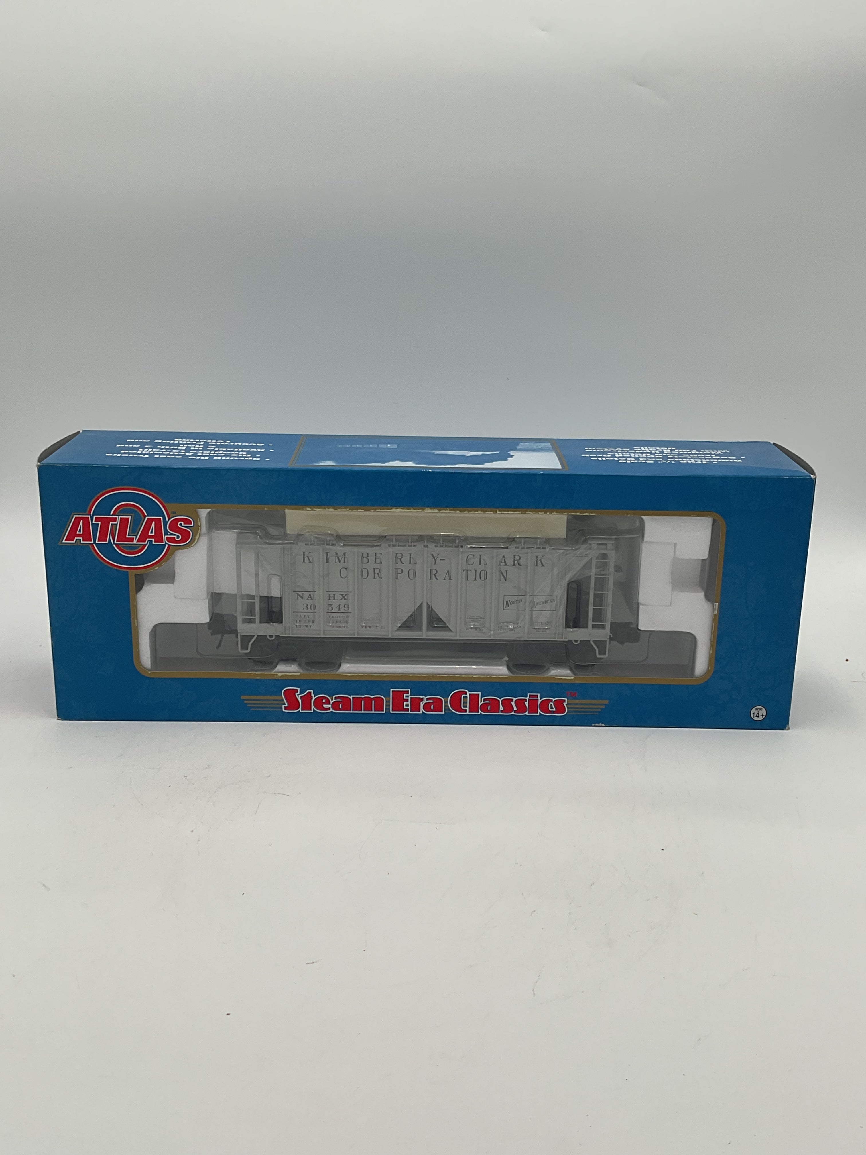 Atlas O 8338-2 ACF 70 Ton Covered Hopper Car Kimberly-Clark #30549 [3 Rail]