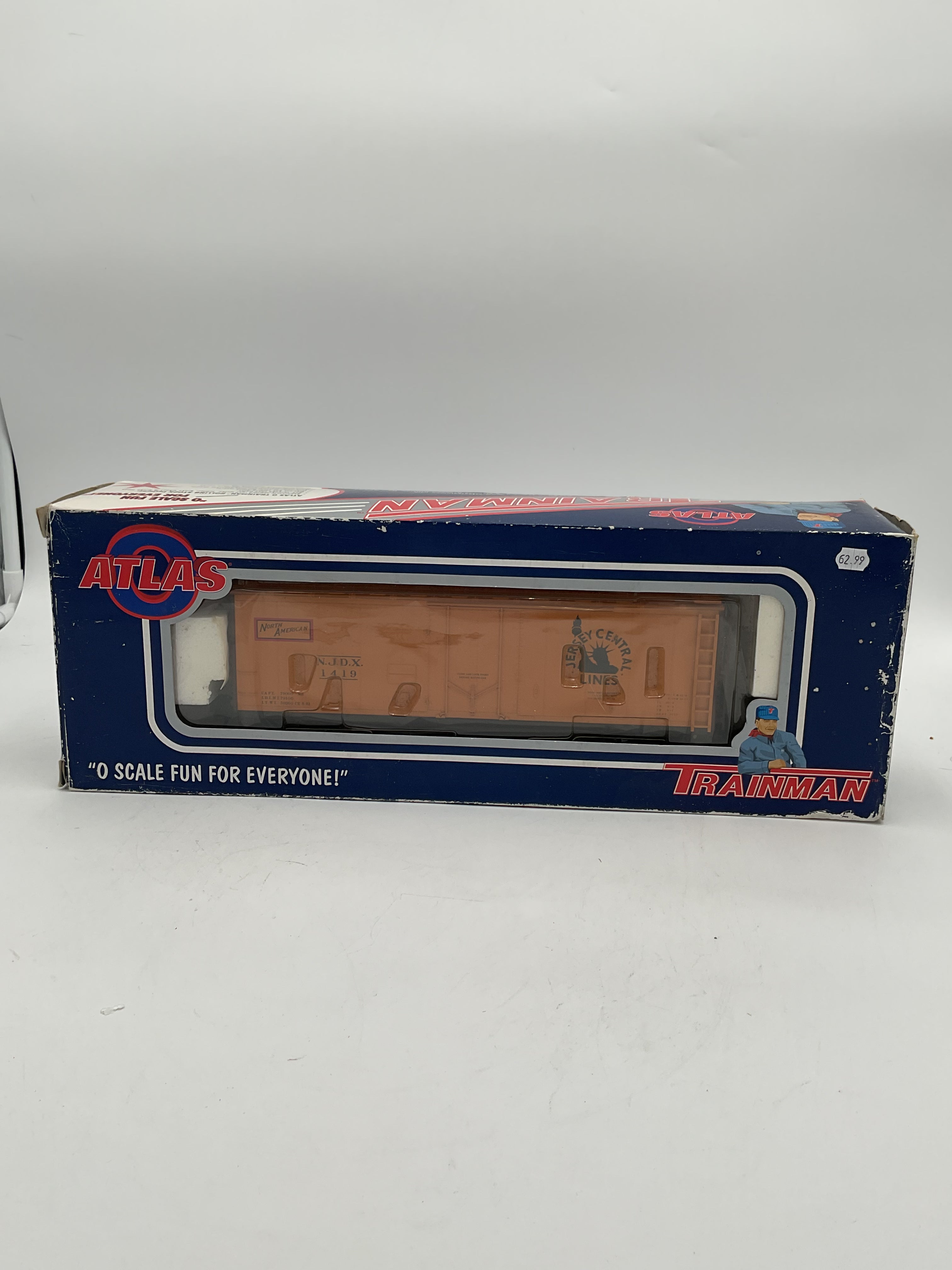 Atlas O Trainman 0527-1  40’ Plug Door Box Car Jersey Central #1419 [3 Rail]