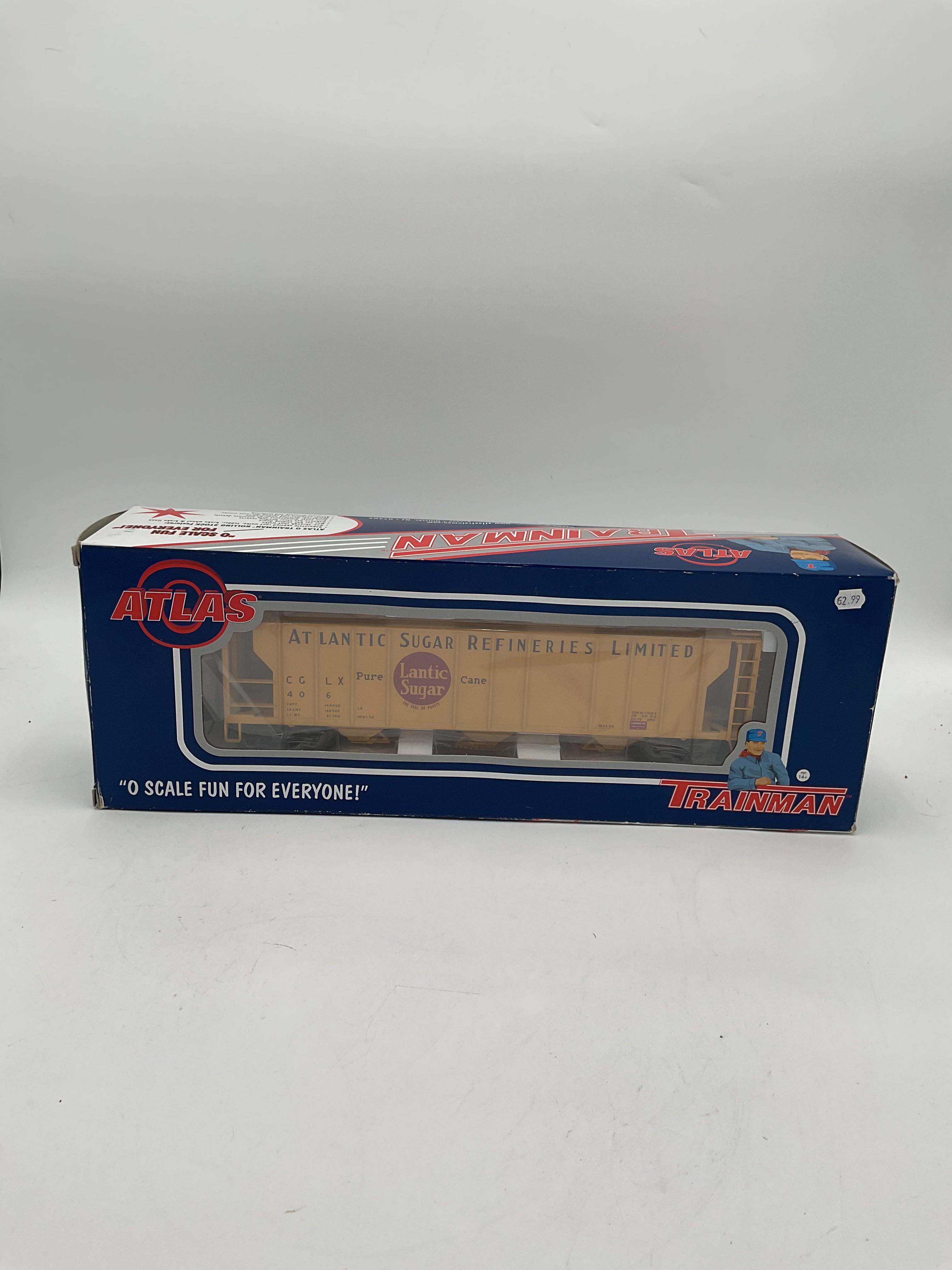Atlas O Trainman 840-2 3 Bay PS-2 Hopper Car Atlantic Sugar #406 [3 Rail]