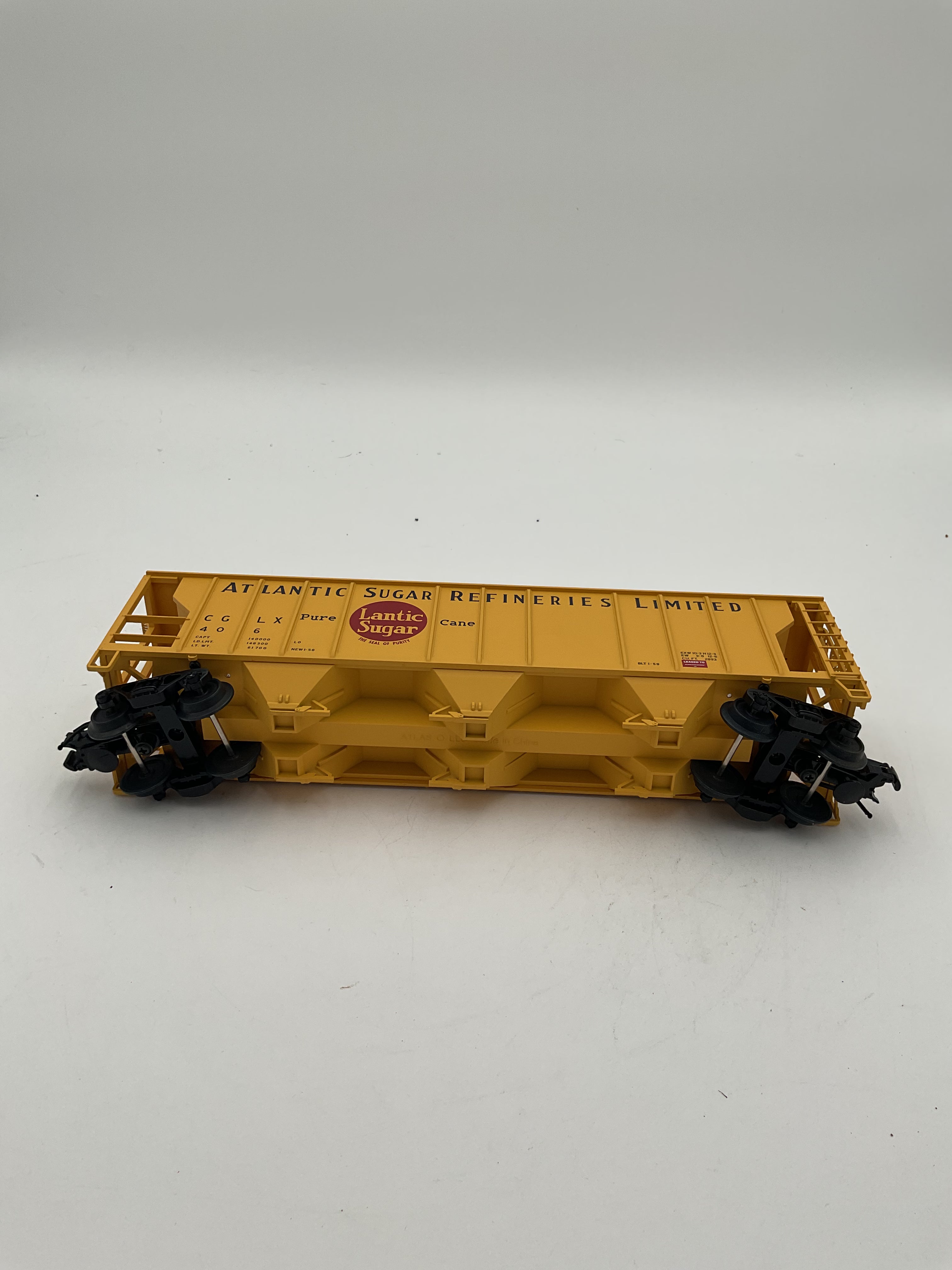 Atlas O Trainman 840-2 3 Bay PS-2 Hopper Car Atlantic Sugar #406 [3 Rail]