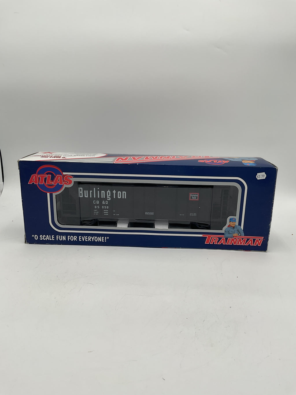 Atlas O Trainman #826-2 3 Bay PS-2 Hopper Car Burlington #85058 [3 Rail]