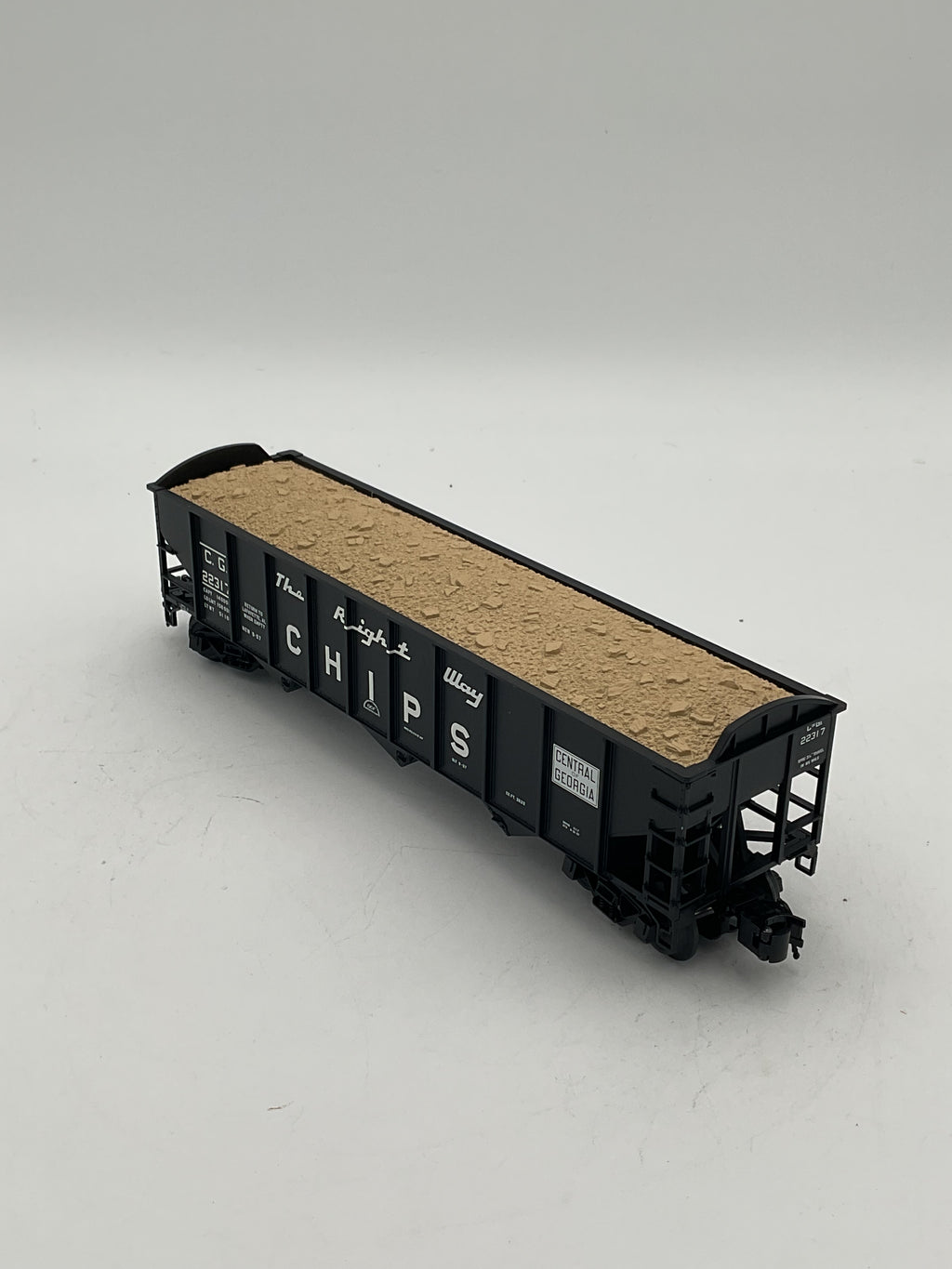 Atlas O Trainman 2001815-1 70 Ton 9-Panel Hopper Arched End Central of Georgia (wood chip service) #22317 [3 Rail]