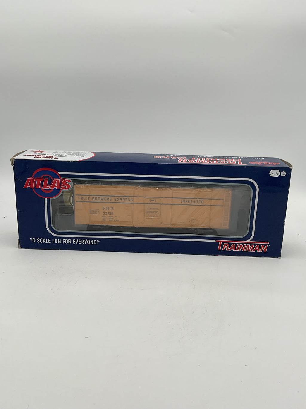 Atlas O 2002307-2 40’ Plug Door Box Car Fruit Growers Express (PRR) #32799 [3 Rail]