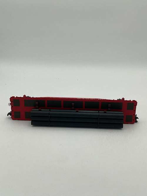 Atlas O 0936-2 Great Northern #65226 O Trainman 52’ 6” Flat Car w/ Pipe Load [3 Rail]