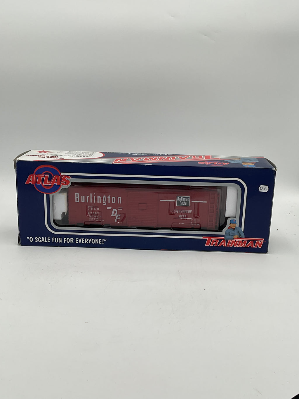 Atlas O Trainman 0507-1 Sliding Door Box Car Burlington #63662 [3 Rail]
