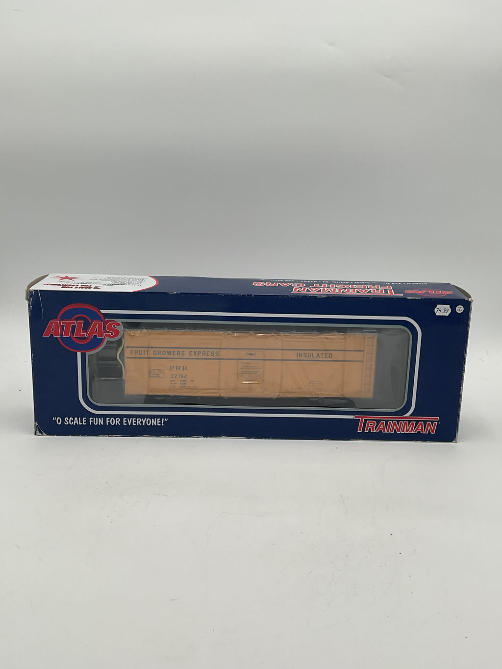 Atlas O Trainman 2002307-1 40’ Plug Door Box Car Fruit Growers (PRR) #32764 [3 Rail]