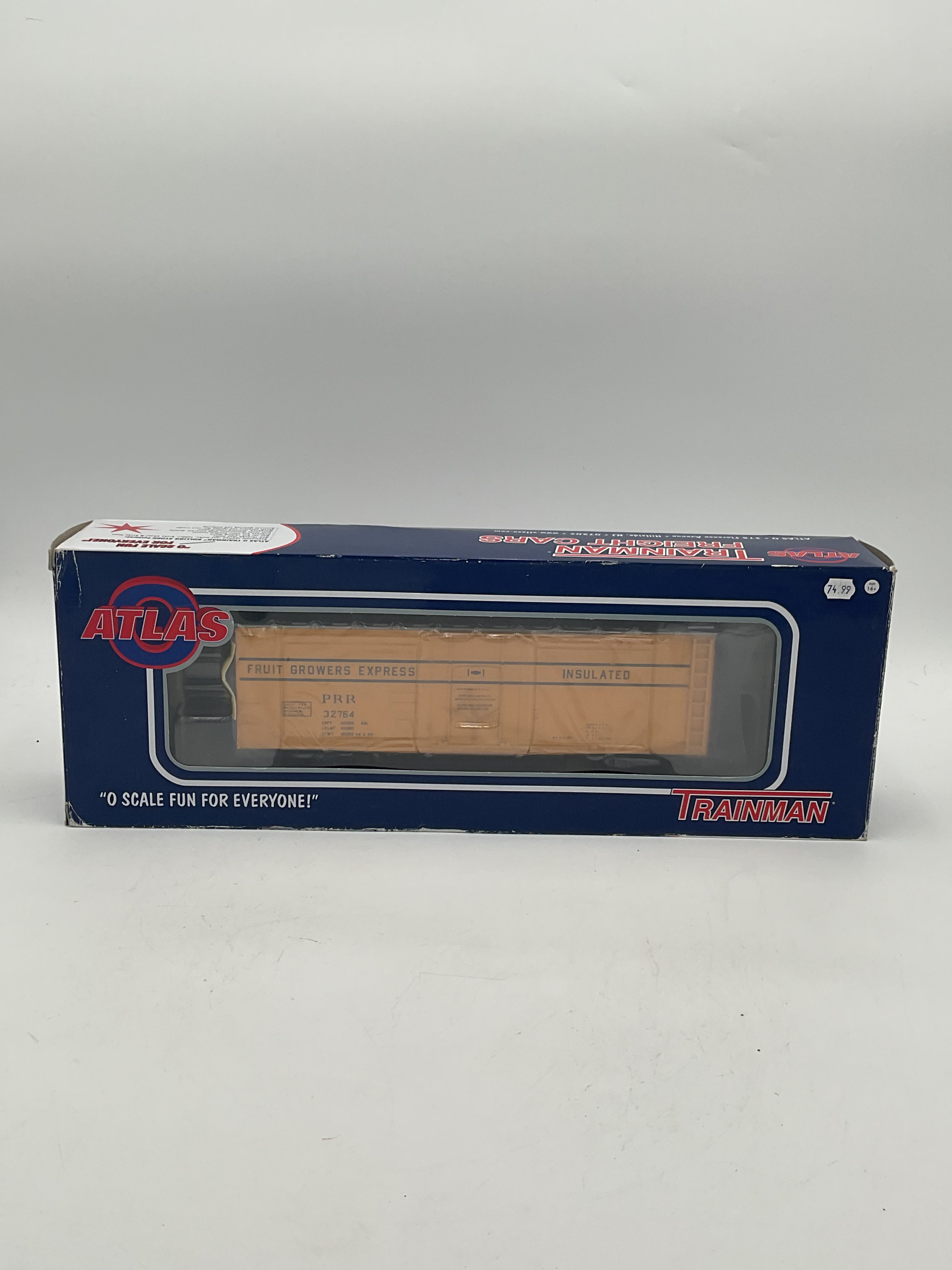 Atlas O Trainman 2002307-1 40’ Plug Door Box Car Fruit Growers (PRR) #32764 [3 Rail]