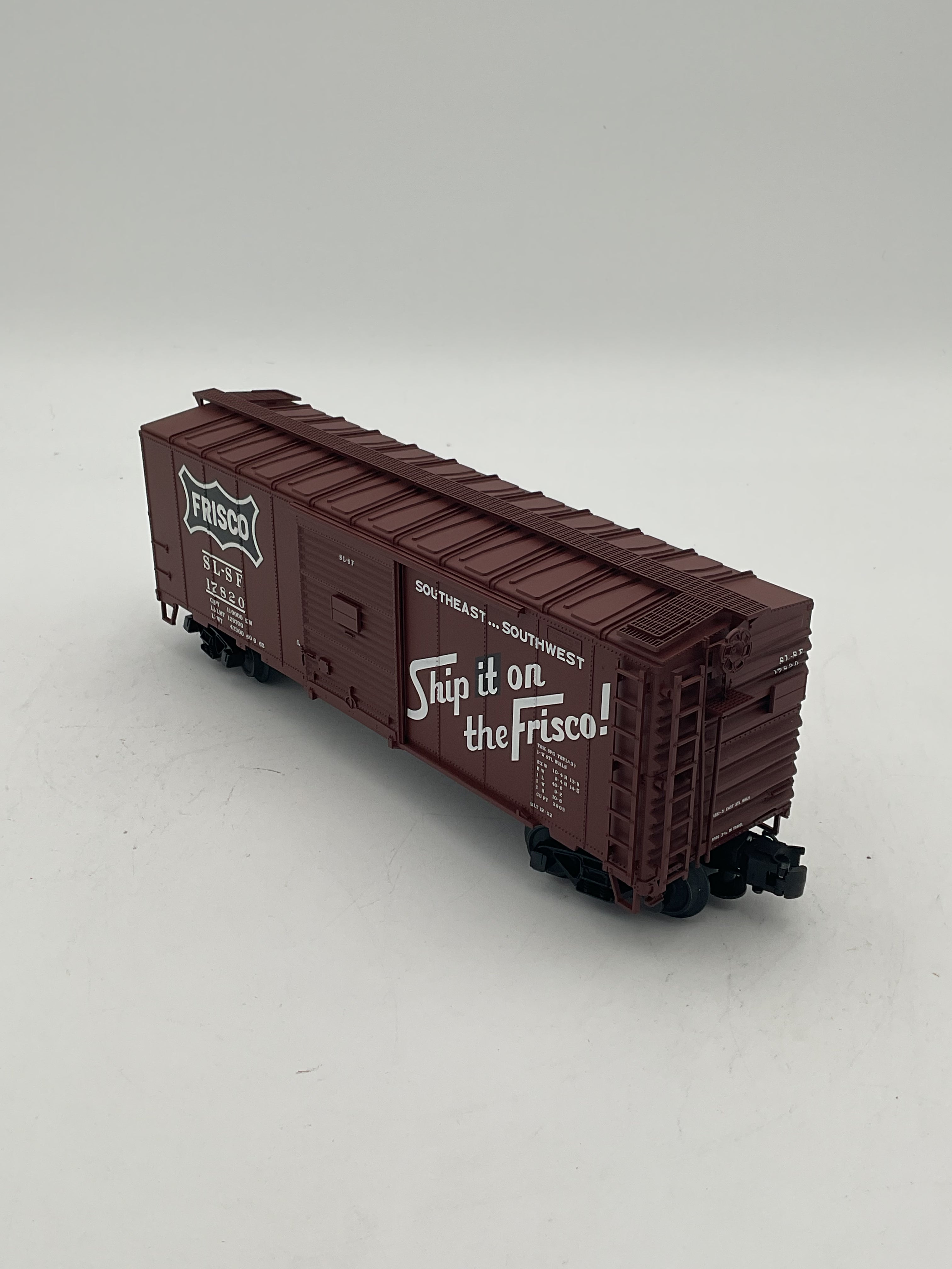 Atlas O Trainman 2002202-1 40’ Sliding Door Box Car Frisco #17820 [3 Rail]