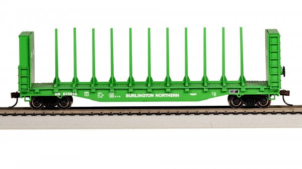 Bachmann HO 12903 52' CENTER-BEAM FLATCAR - BURLINGTON NORTHERN #615816