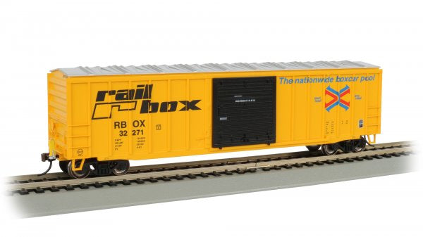 Bachmann HO 14901 50' OUTSIDE BRACED BOX CAR WITH FLASHING END OF TRAIN DEVICE - RAILBOX #32271