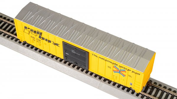 Bachmann HO 14901 50' OUTSIDE BRACED BOX CAR WITH FLASHING END OF TRAIN DEVICE - RAILBOX #32271