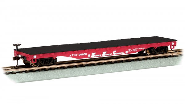 Bachmann HO 17302 52' FLAT CAR - SANTA FE