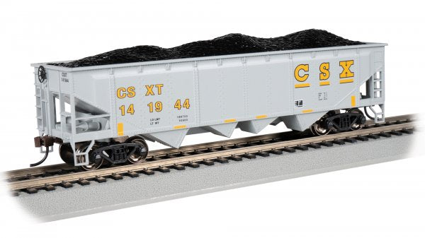 Bachmann HO 17615 40' QUAD HOPPER - CSX® #141944 (GRAY & YELLOW)